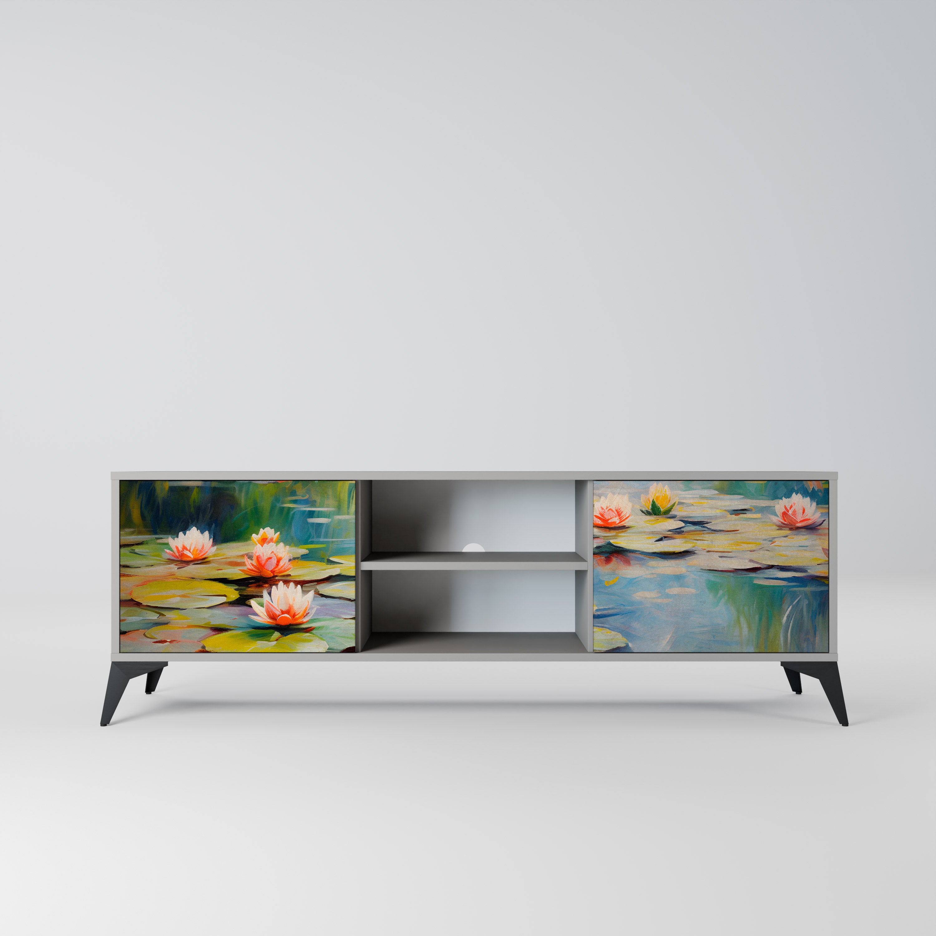BLOOMING WATERS Szafka RTV 2-drzwiowa korpus Szary