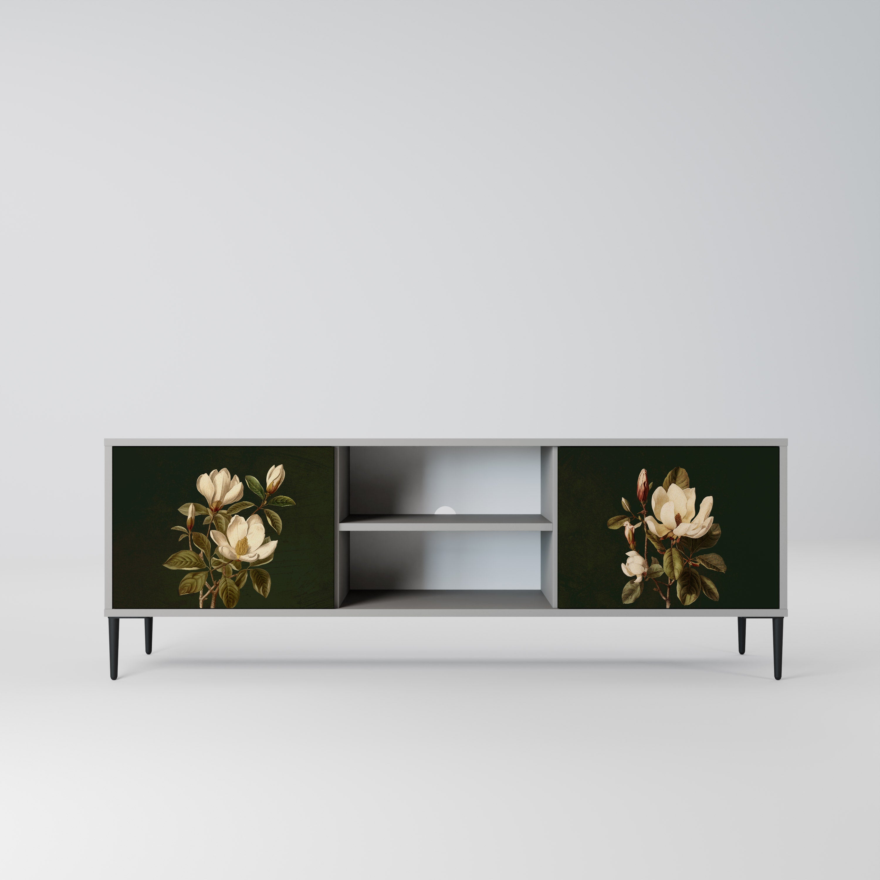FLORAL NOIR Szafka RTV 2-drzwiowa korpus Szary