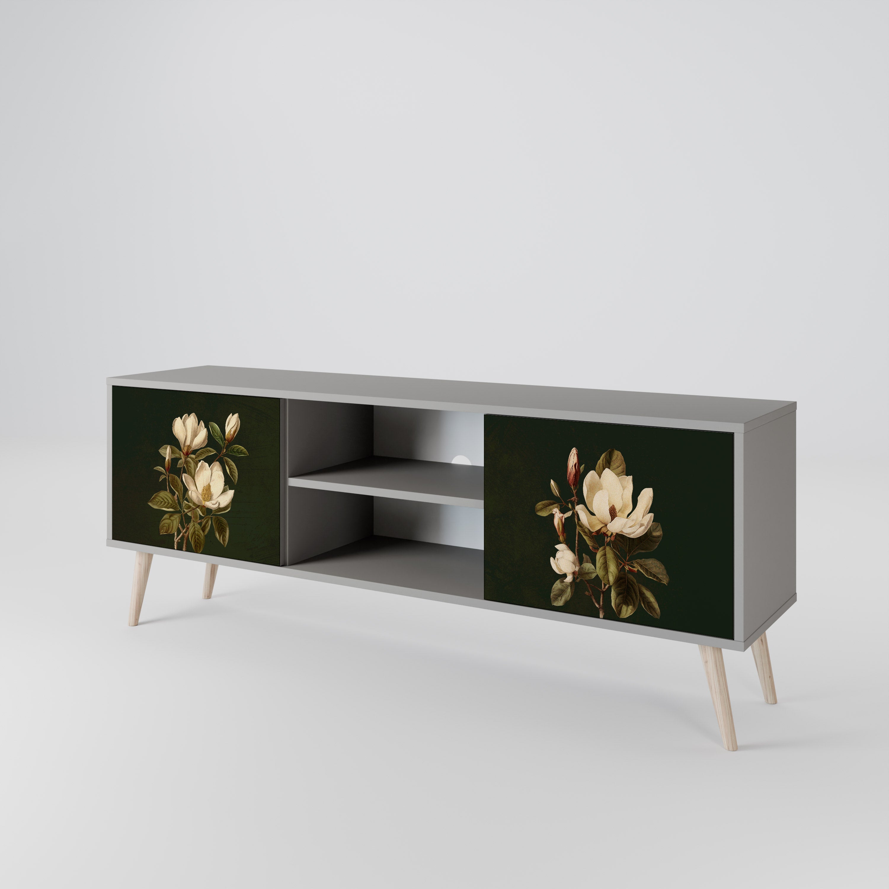 FLORAL NOIR Szafka RTV 2-drzwiowa korpus Szary