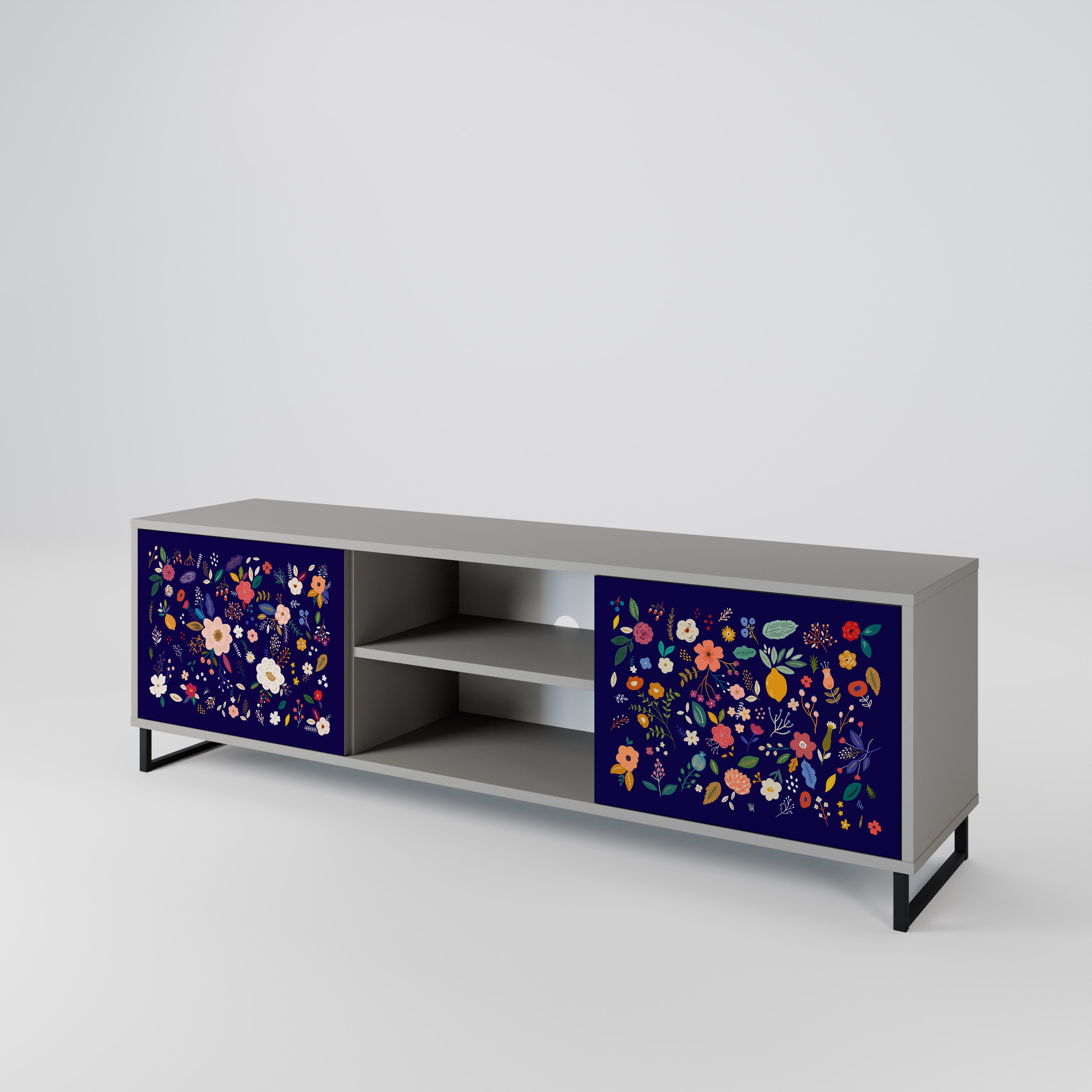 FLORAL COMBINATION Szafka RTV 2-drzwiowa korpus Szary