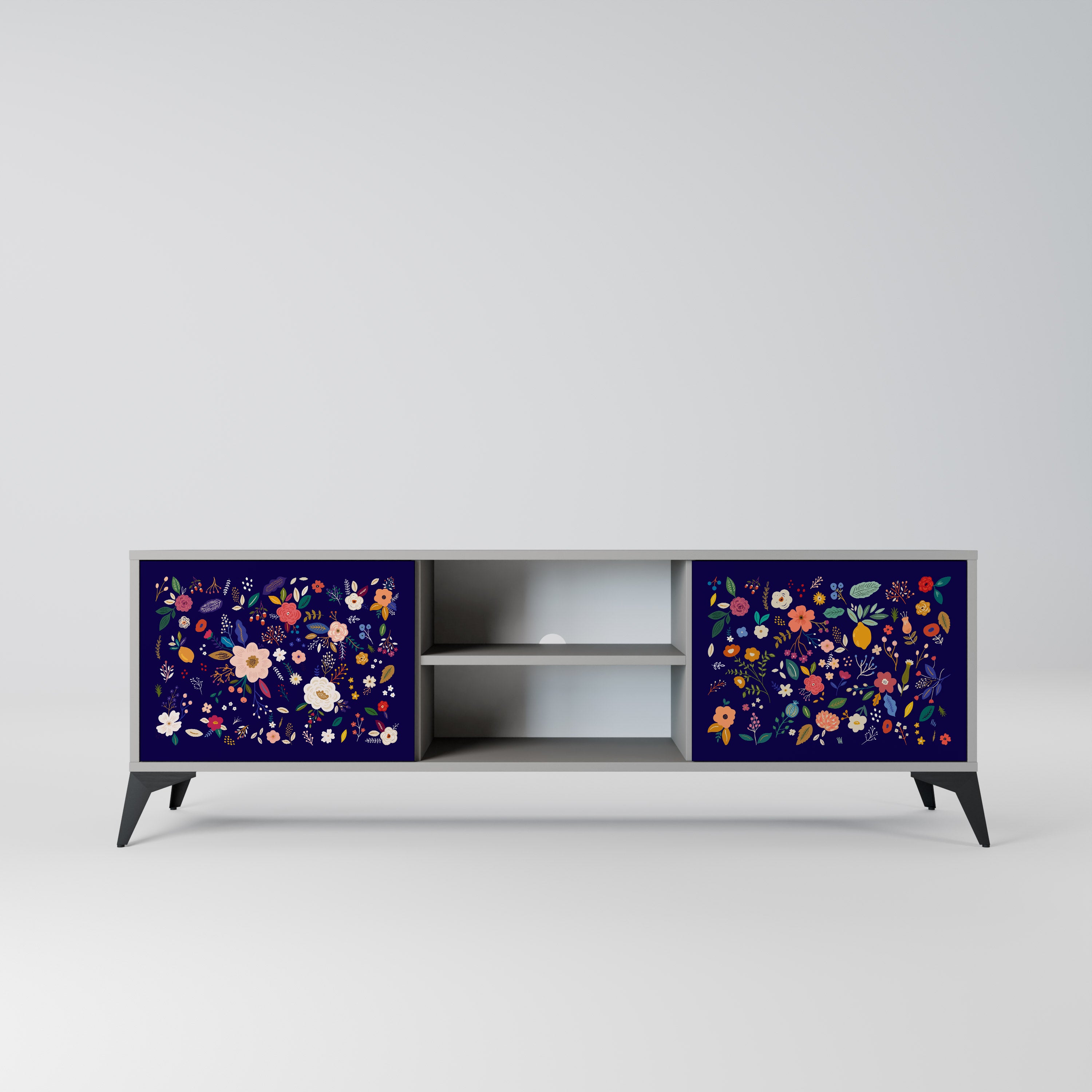 FLORAL COMBINATION Szafka RTV 2-drzwiowa korpus Szary