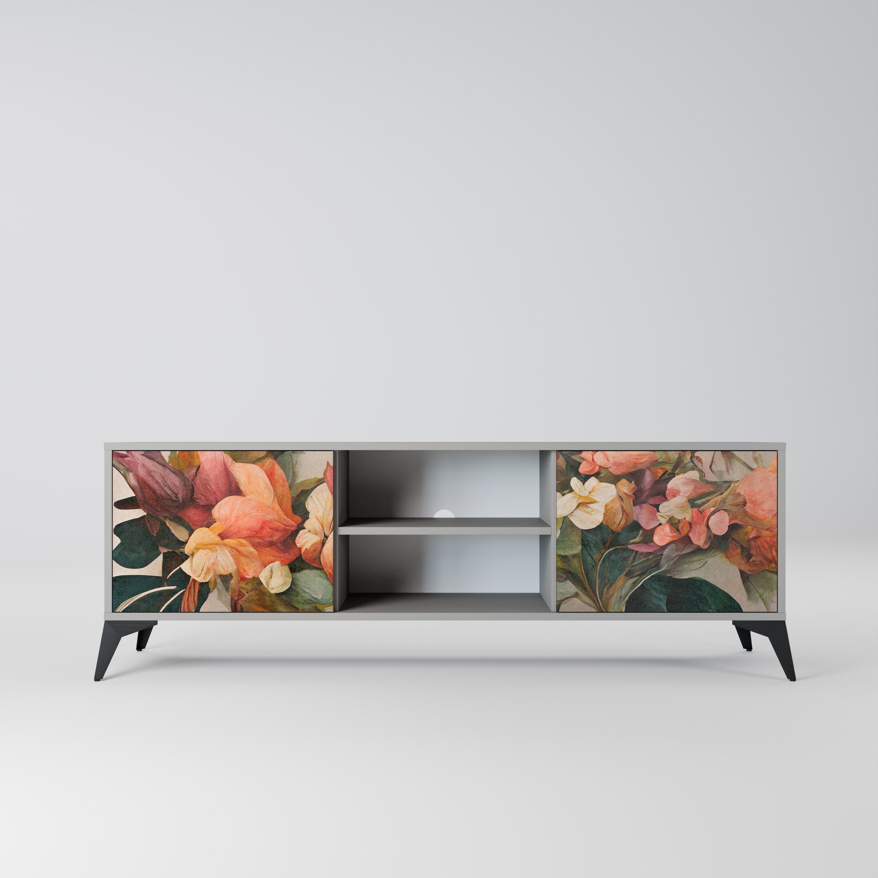 STYLISH BEAUTY Szafka RTV 2-drzwiowa korpus Szary
