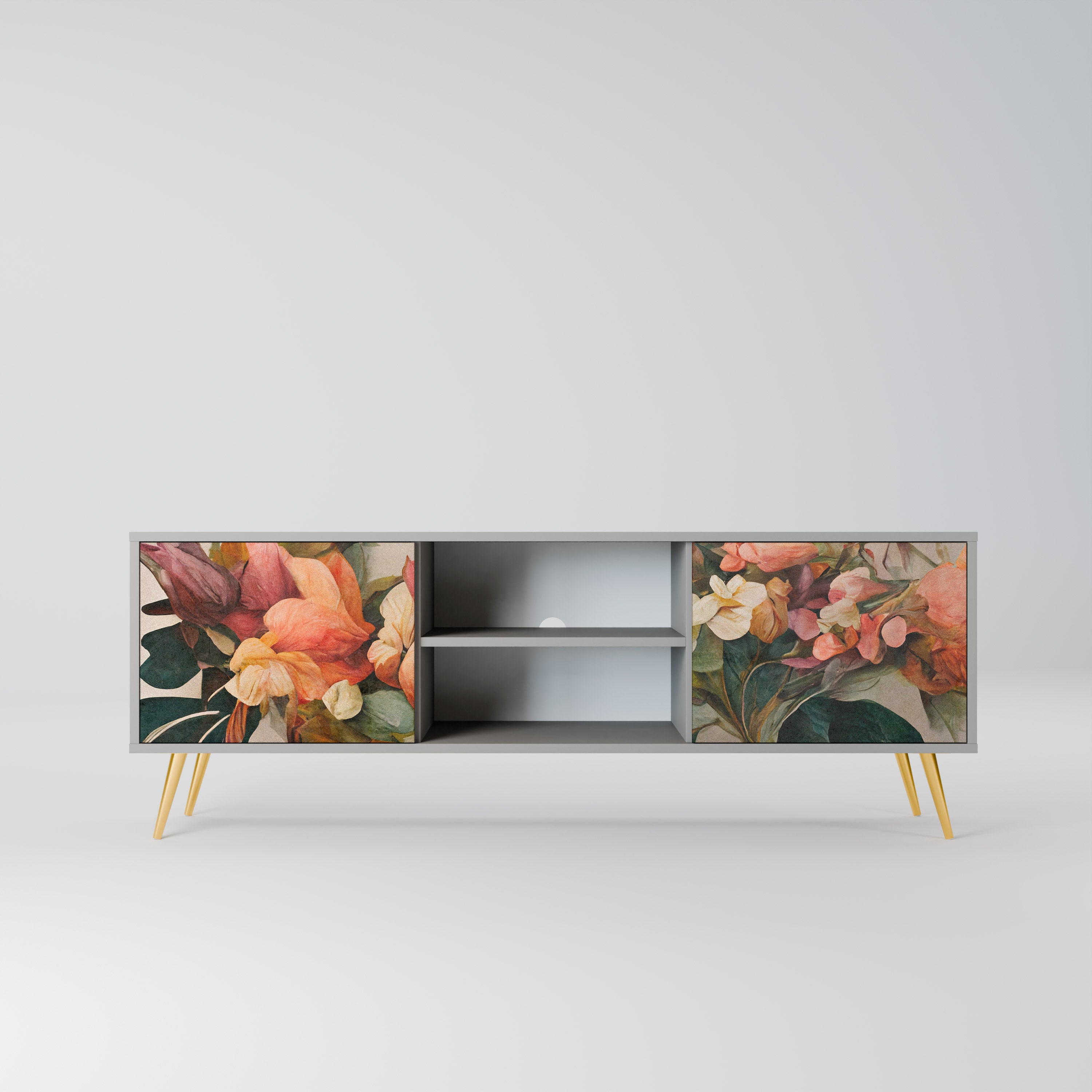 STYLISH BEAUTY Szafka RTV 2-drzwiowa korpus Szary