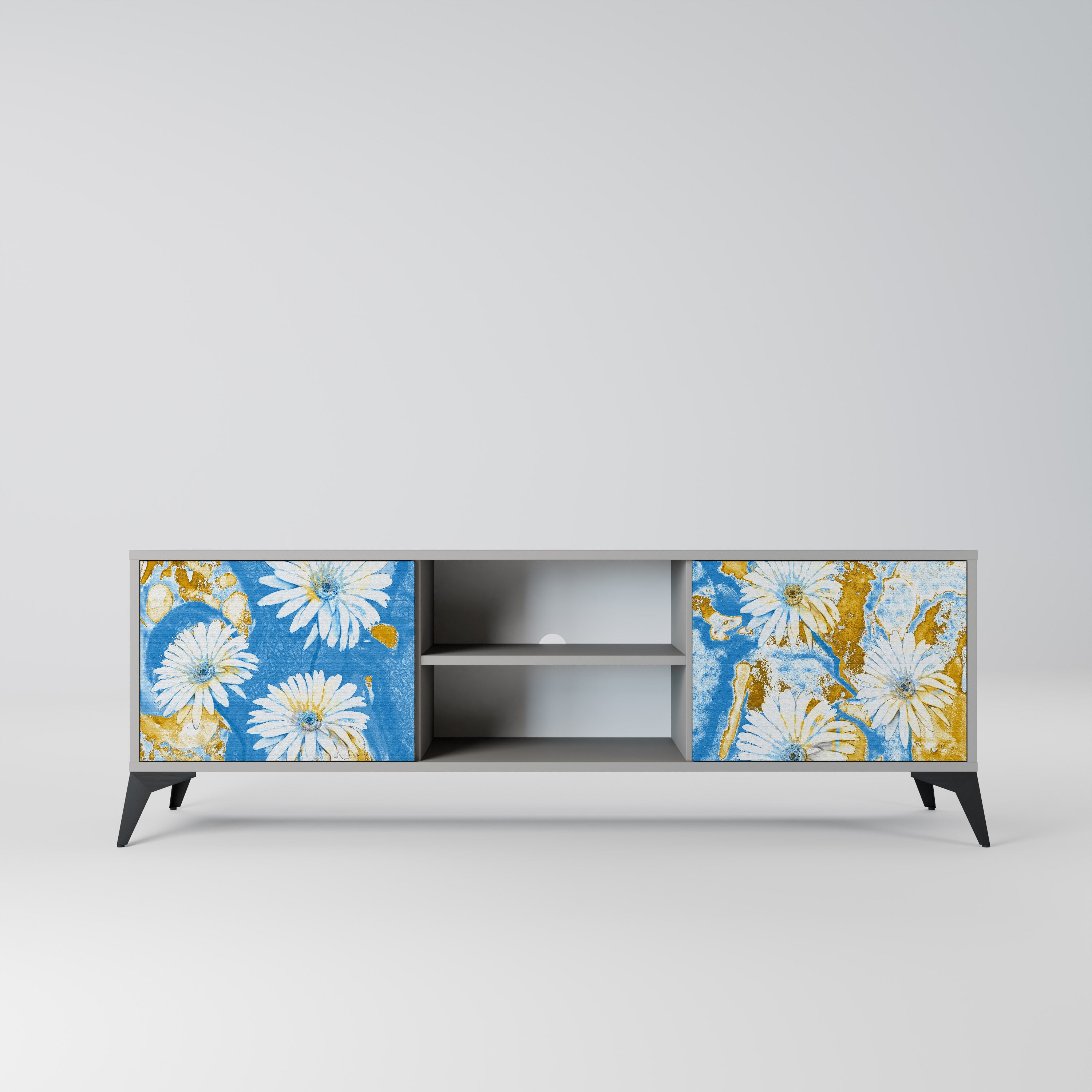 DAISY LUXE Szafka RTV 2-drzwiowa korpus Szary