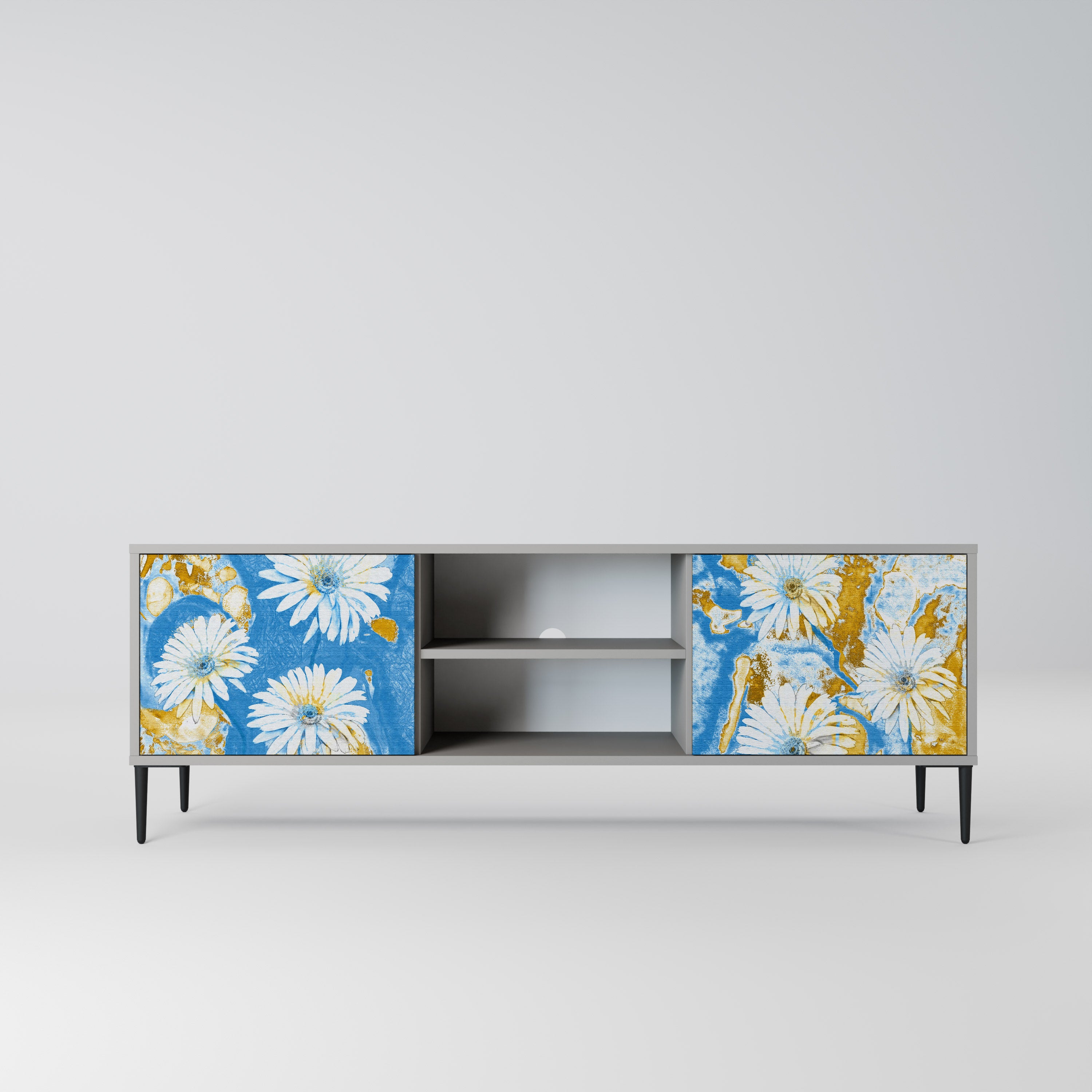 DAISY LUXE Szafka RTV 2-drzwiowa korpus Szary