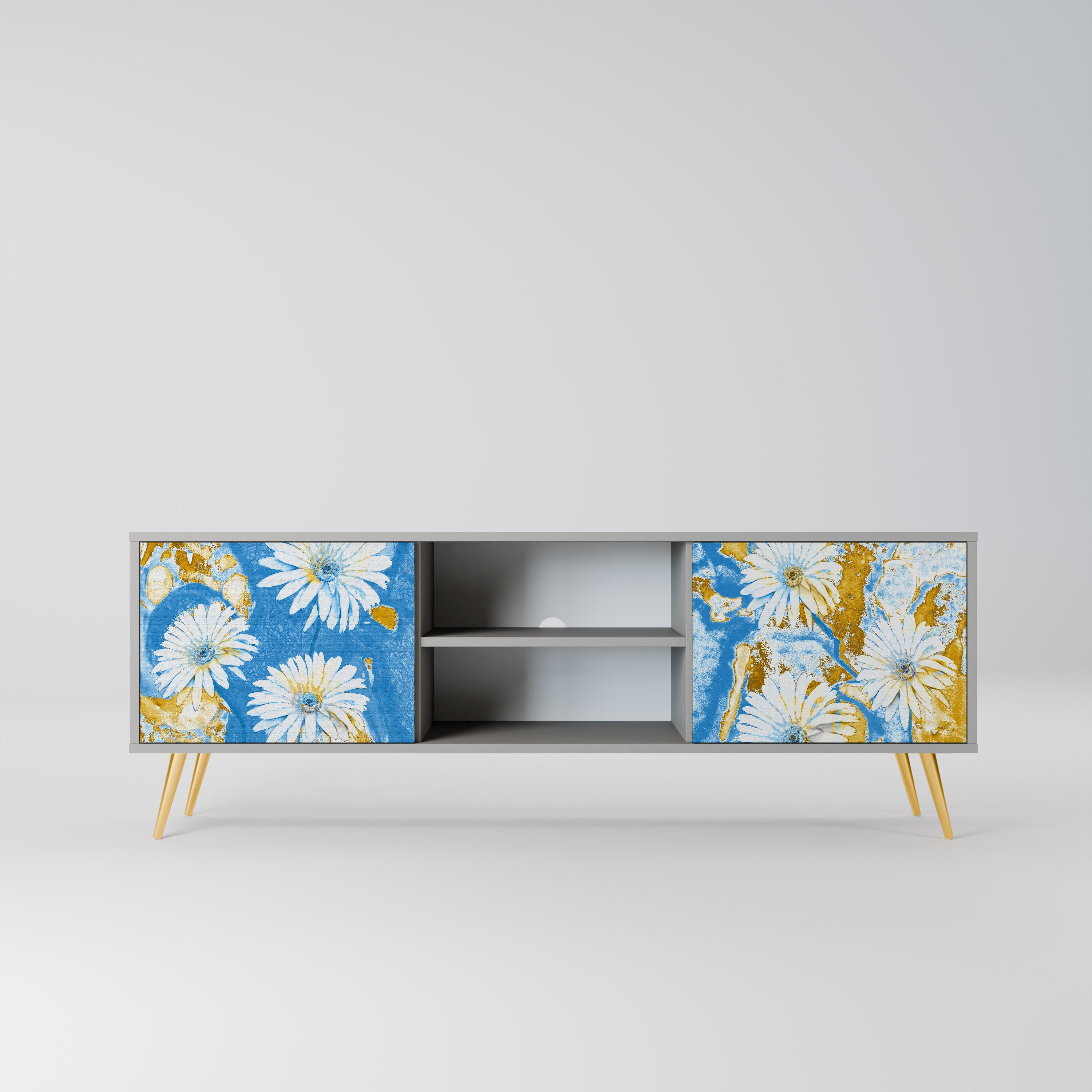 DAISY LUXE Szafka RTV 2-drzwiowa korpus Szary