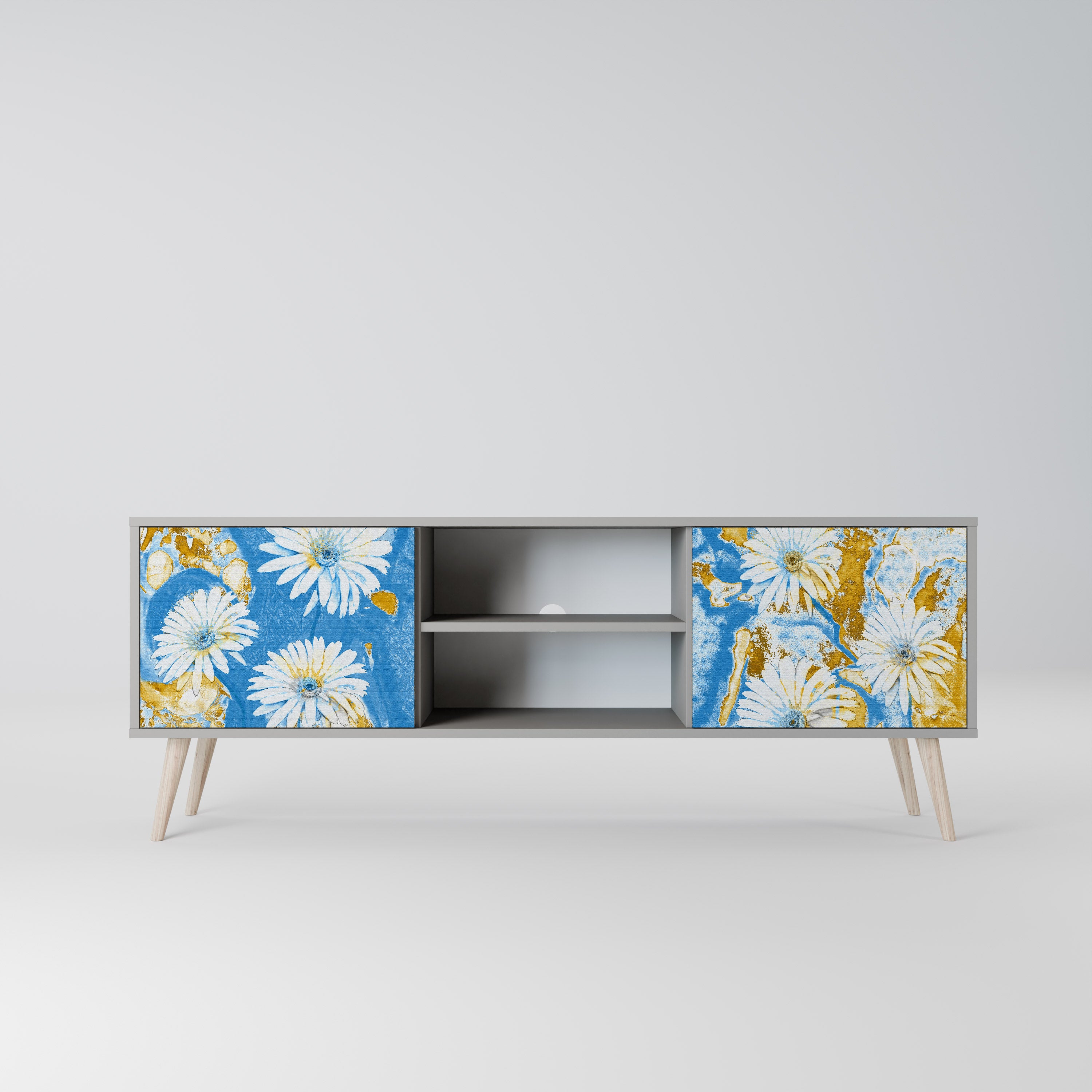 DAISY LUXE Szafka RTV 2-drzwiowa korpus Szary