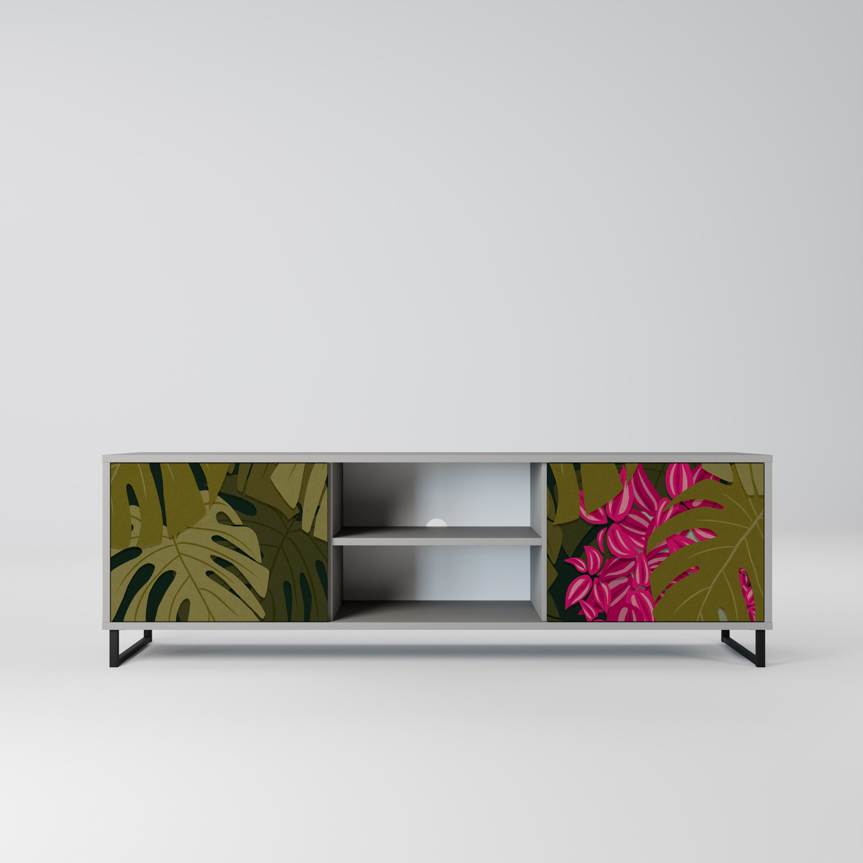 TROPICAL BEAUTY Szafka RTV 2-drzwiowa korpus Szary