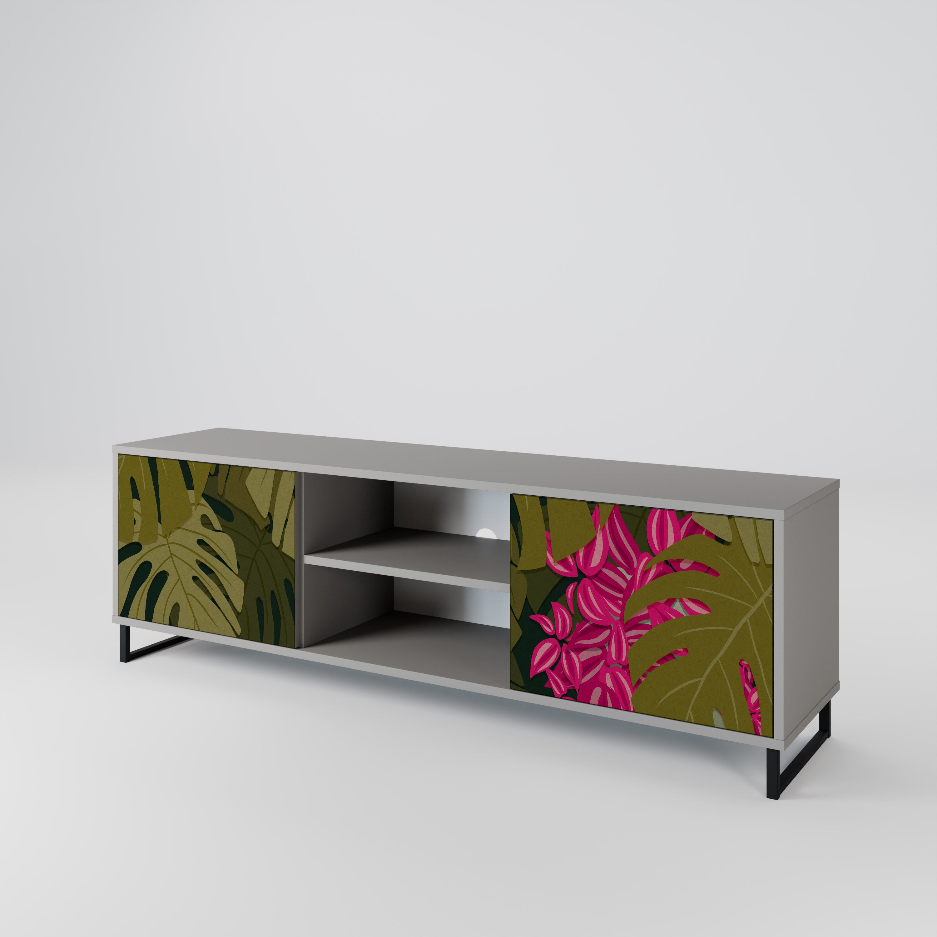 TROPICAL BEAUTY Szafka RTV 2-drzwiowa korpus Szary