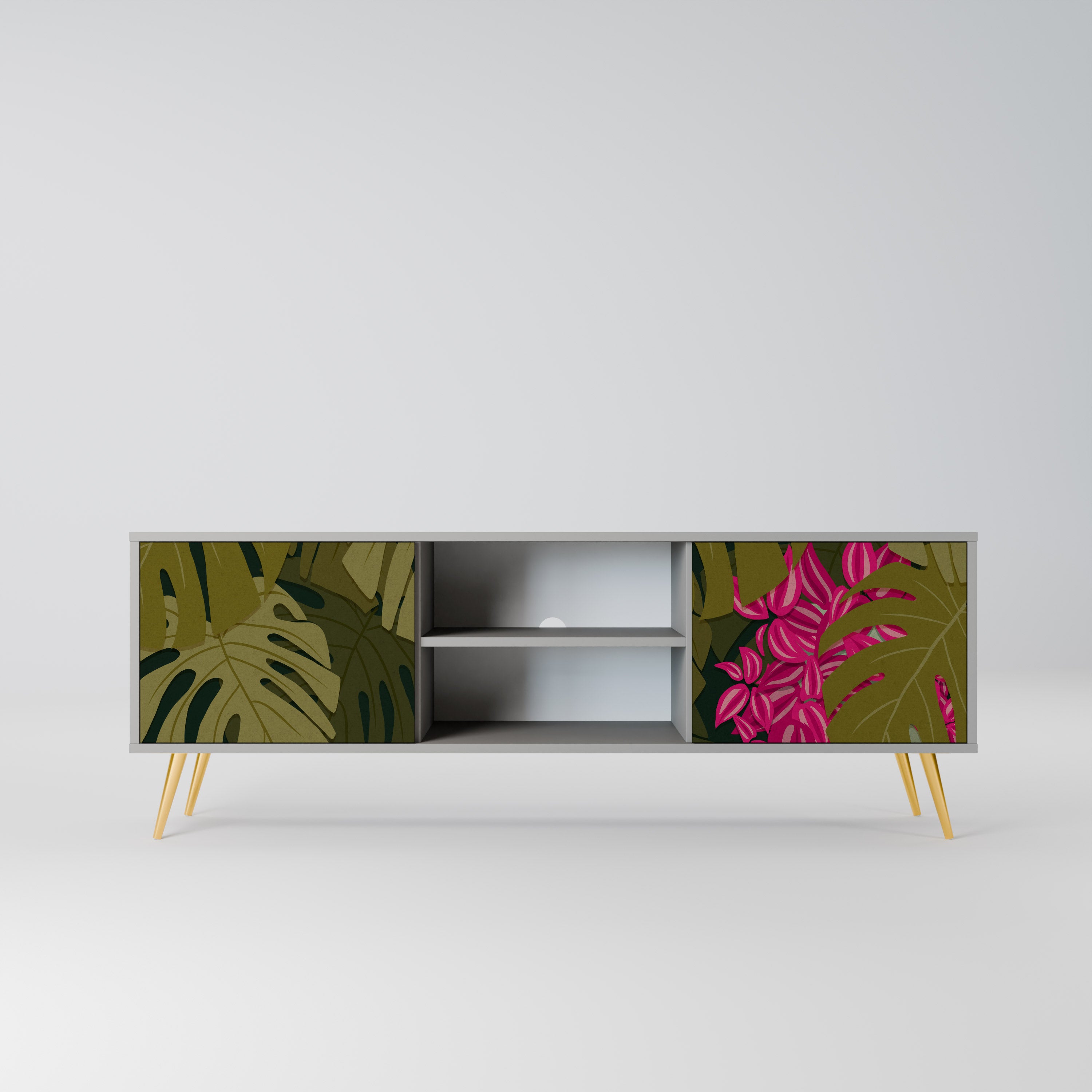 TROPICAL BEAUTY Szafka RTV 2-drzwiowa korpus Szary