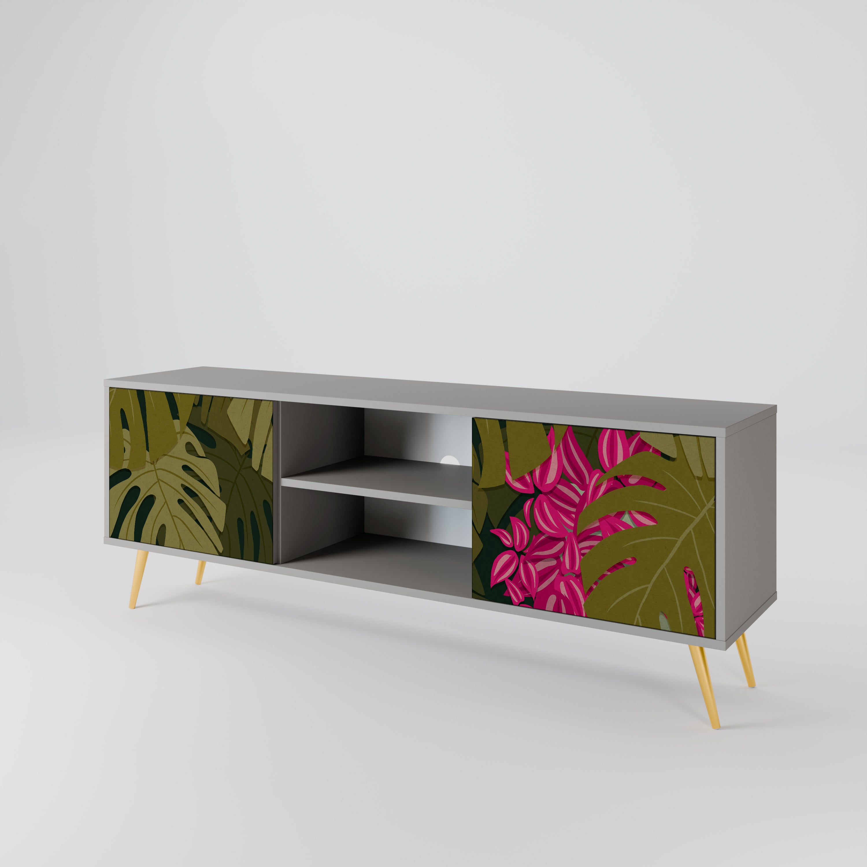 TROPICAL BEAUTY Szafka RTV 2-drzwiowa korpus Szary
