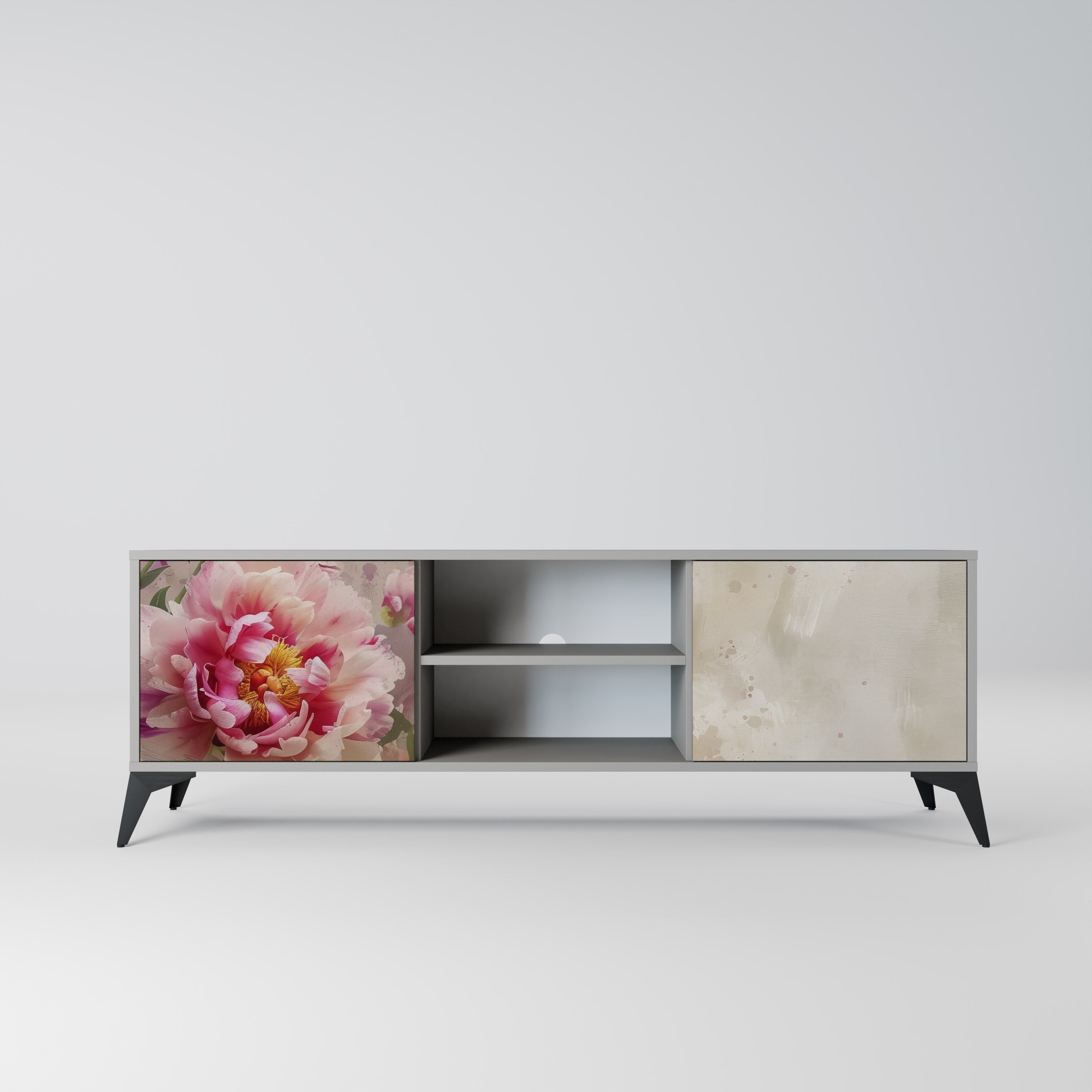 PEONY WHISPER Szafka RTV 2-drzwiowa korpus Szary