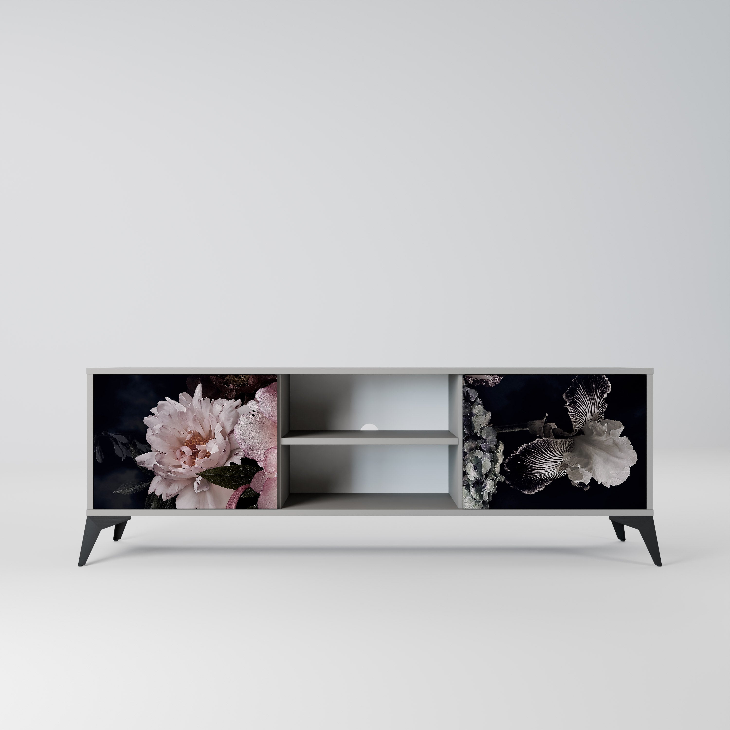 PURE BLOSSOM Szafka RTV 2-drzwiowa korpus Szary