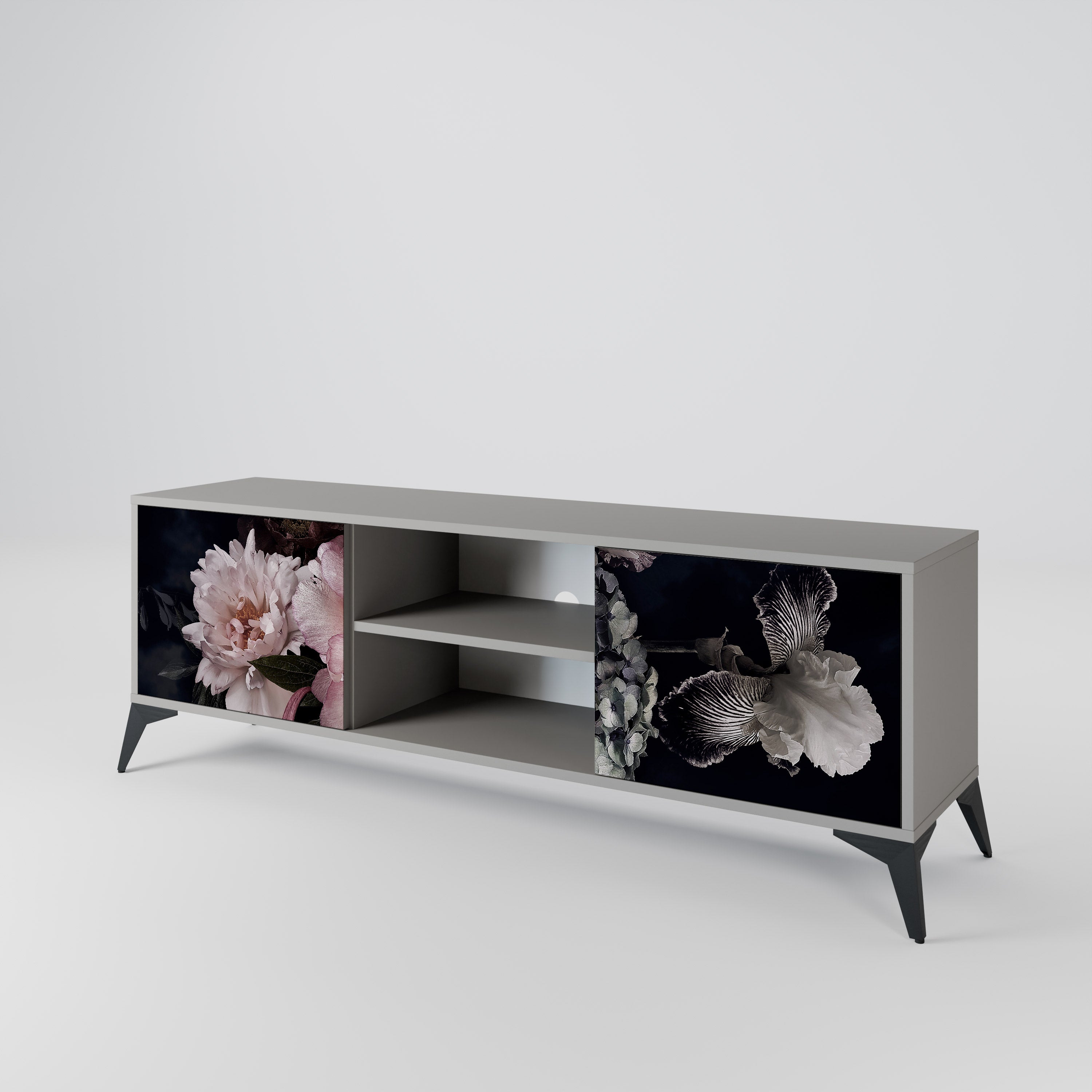 PURE BLOSSOM Szafka RTV 2-drzwiowa korpus Szary