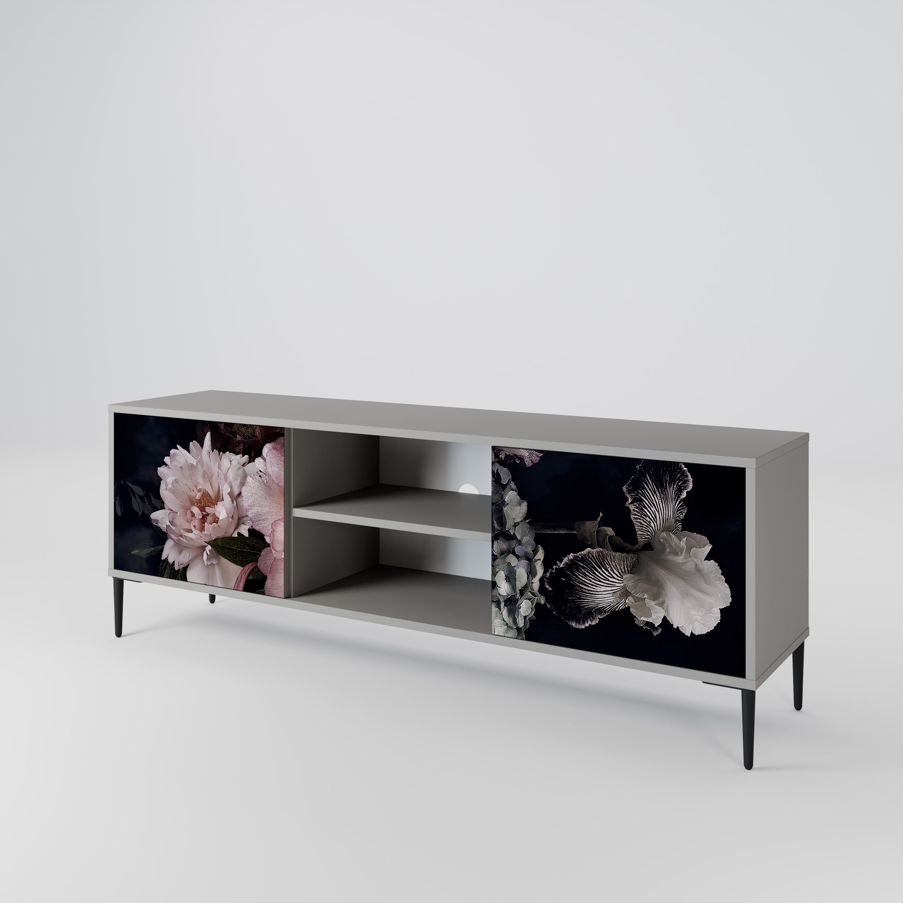 PURE BLOSSOM Szafka RTV 2-drzwiowa korpus Szary