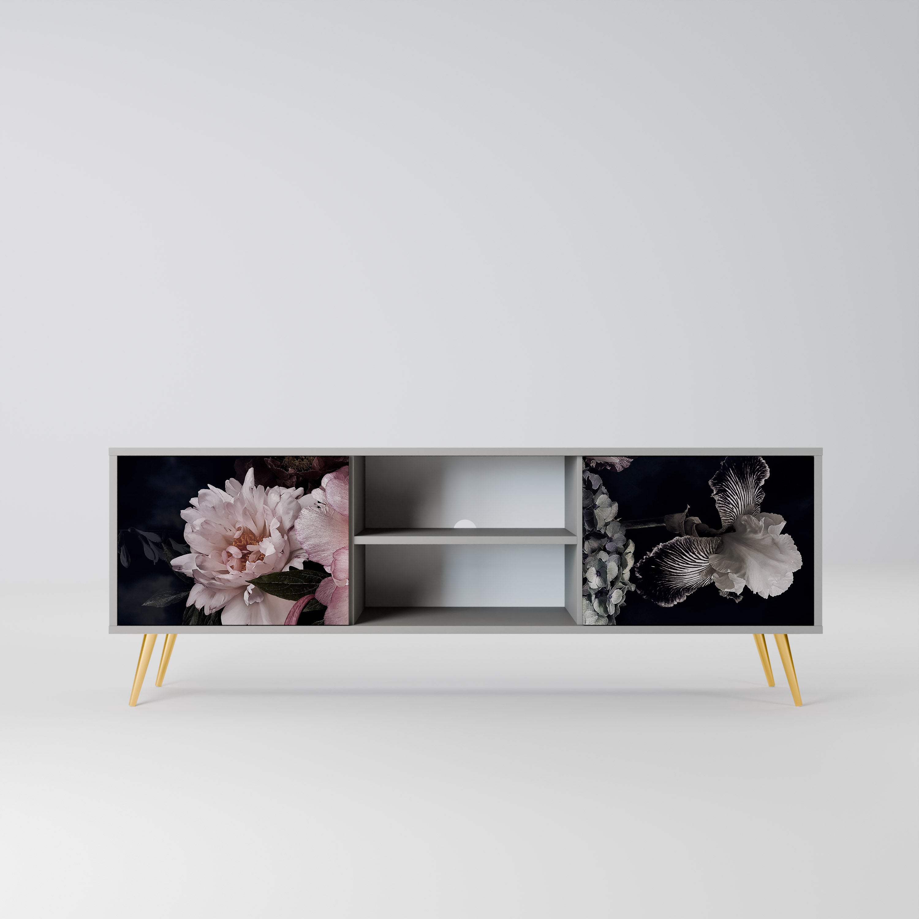 PURE BLOSSOM Szafka RTV 2-drzwiowa korpus Szary