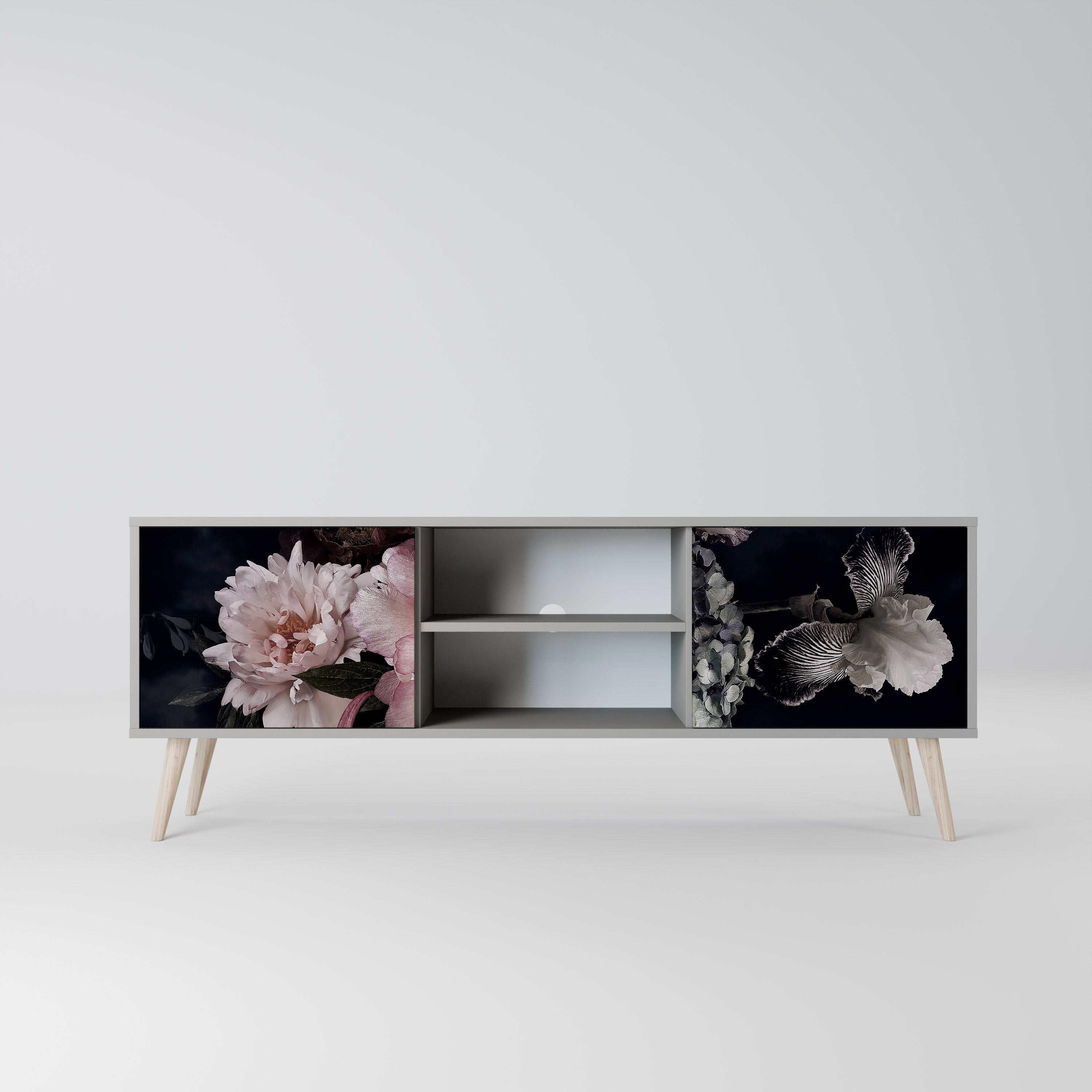 PURE BLOSSOM Szafka RTV 2-drzwiowa korpus Szary