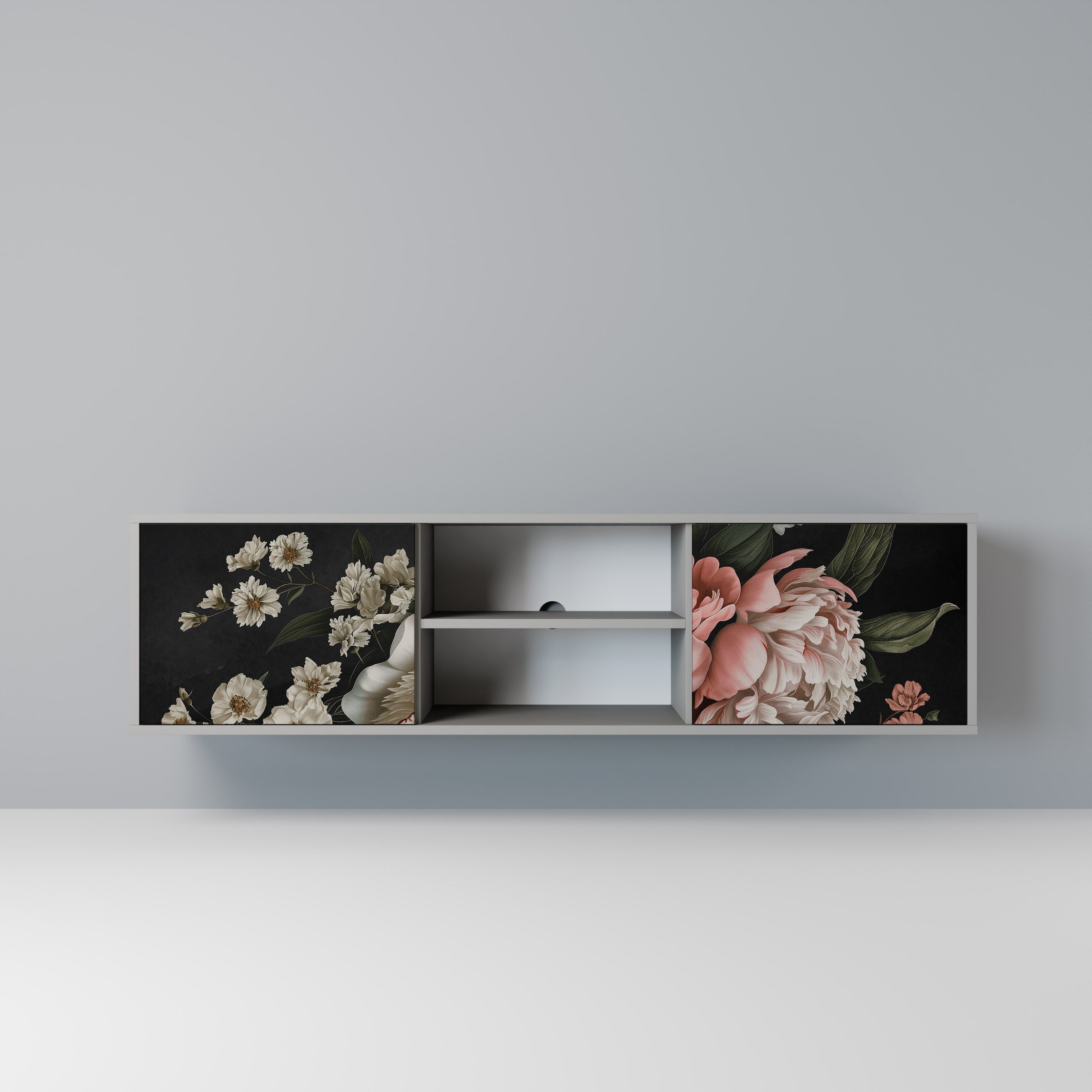 LUSH ELEGANCE Szafka RTV 2-drzwiowa korpus Szary