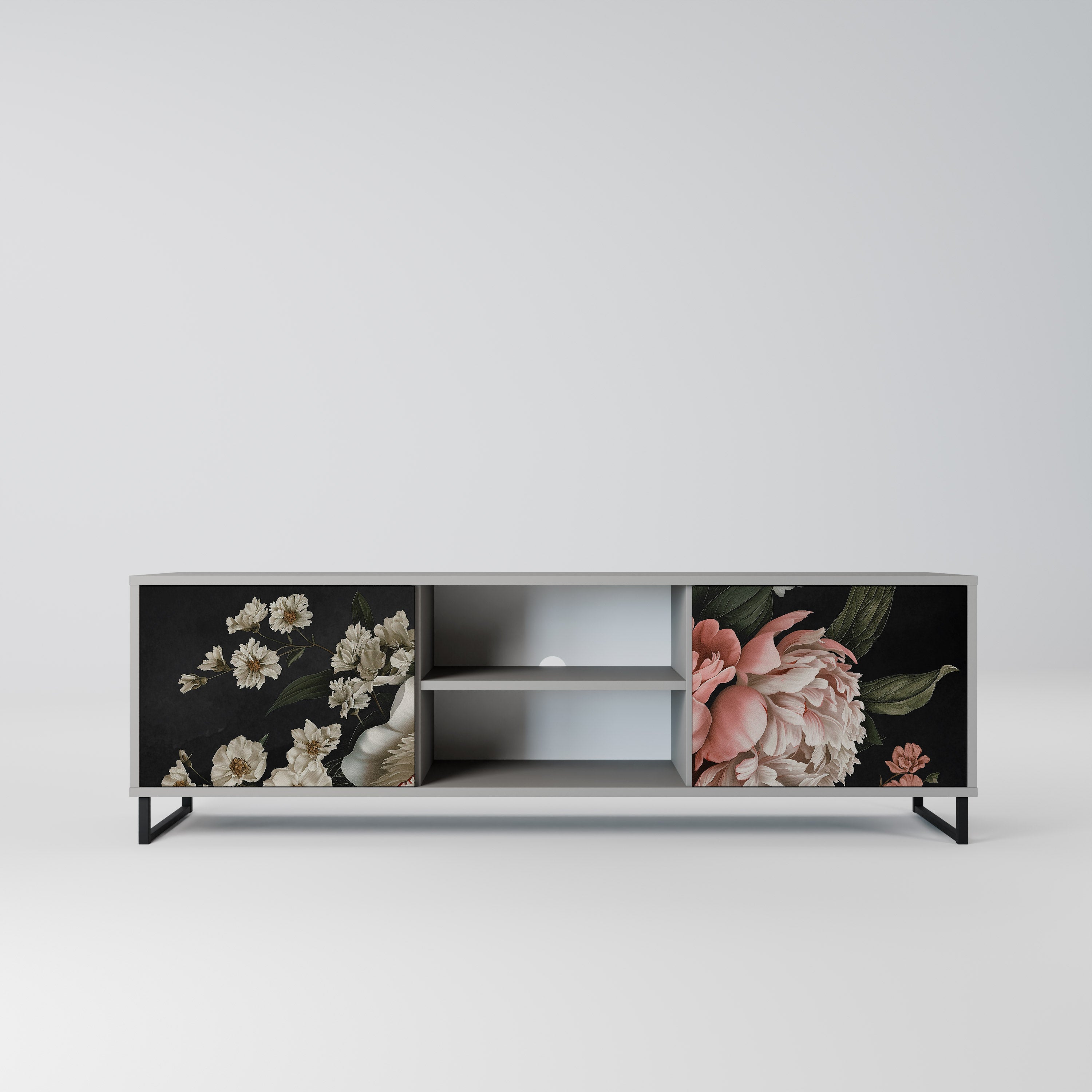 LUSH ELEGANCE Szafka RTV 2-drzwiowa korpus Szary