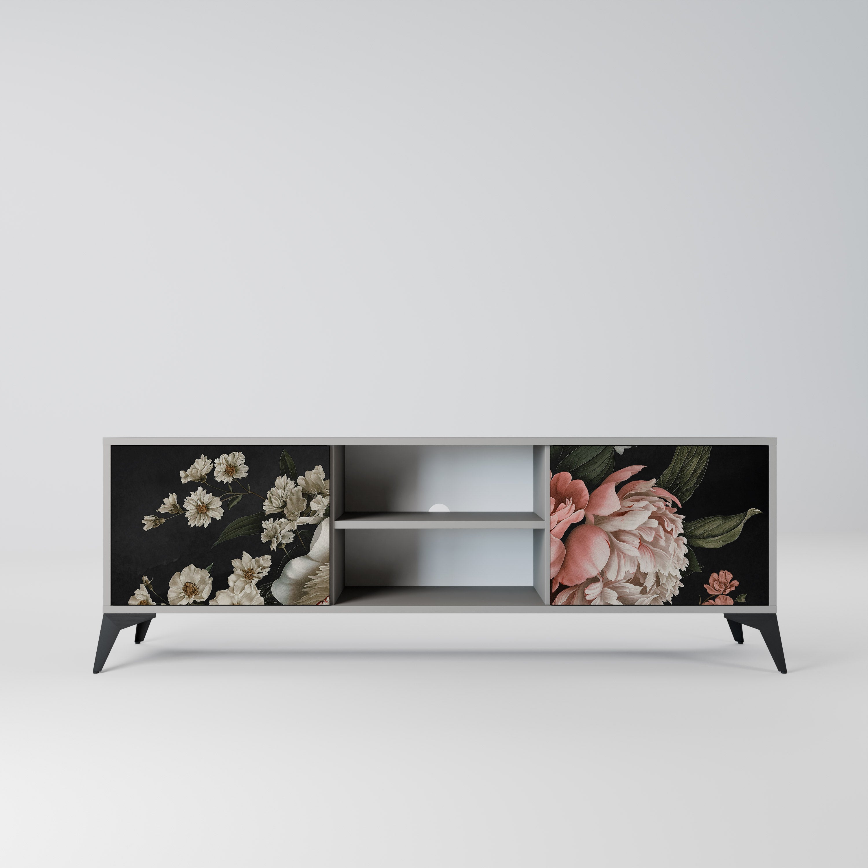 LUSH ELEGANCE Szafka RTV 2-drzwiowa korpus Szary