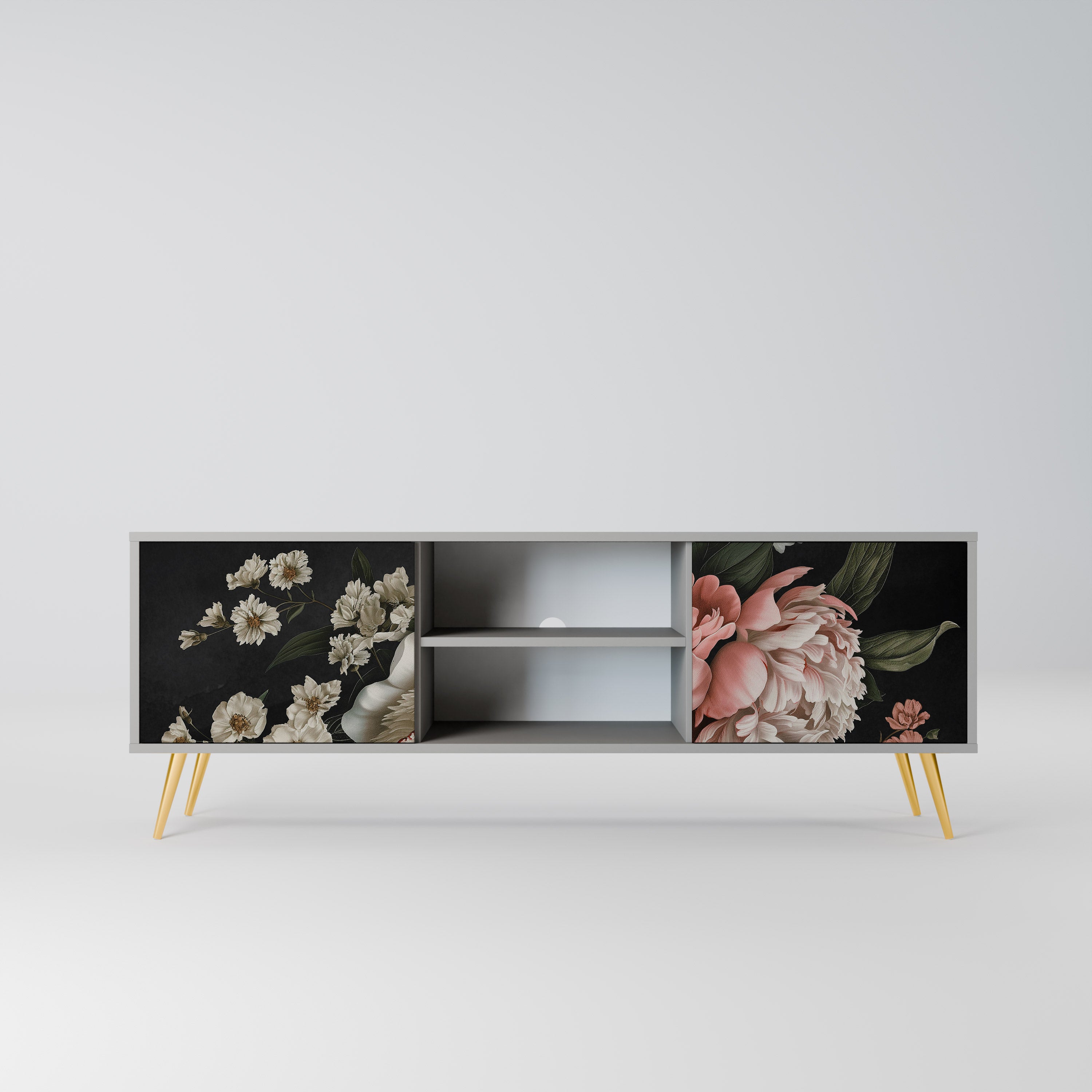 LUSH ELEGANCE Szafka RTV 2-drzwiowa korpus Szary