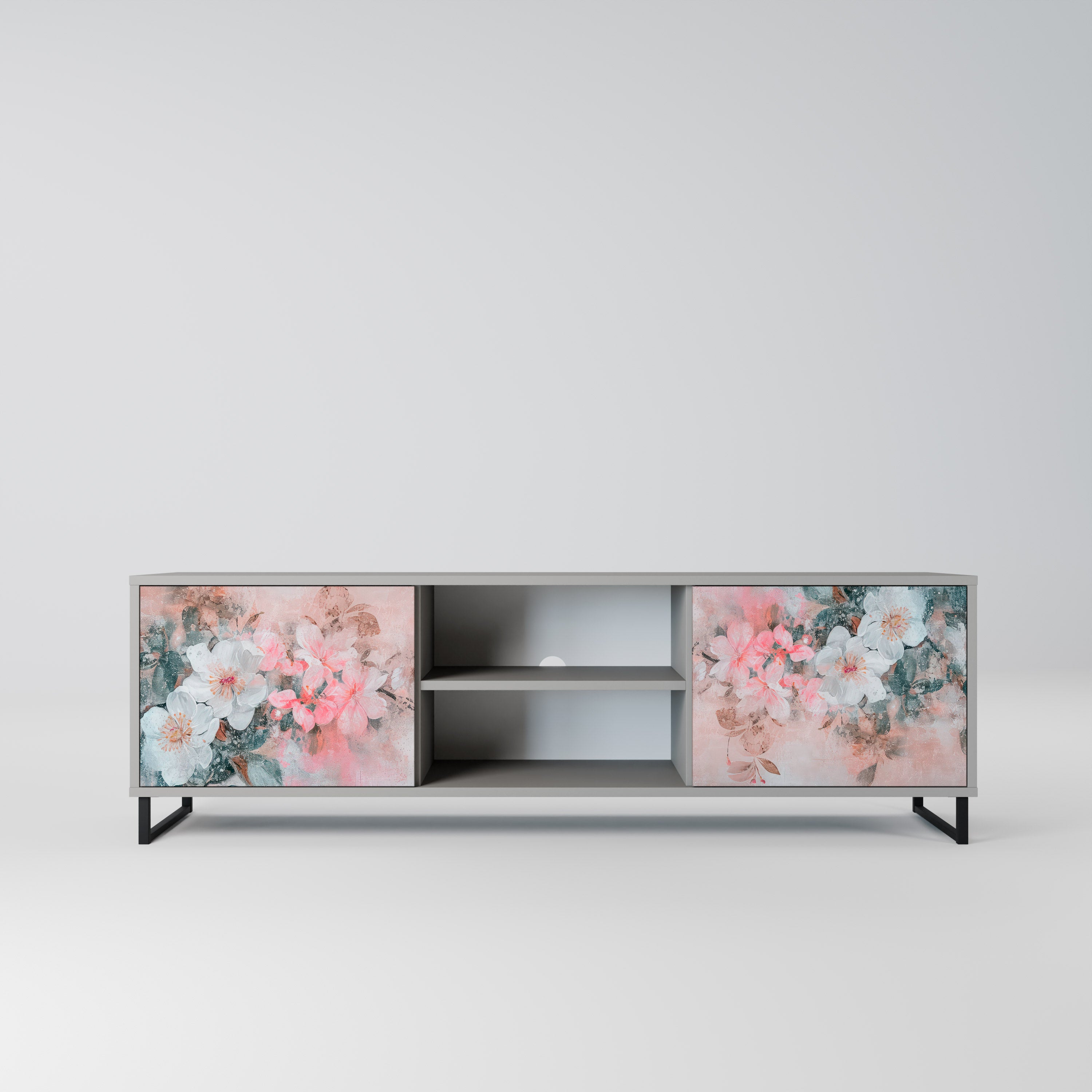 CHERRY BLOSSOM Szafka RTV 2-drzwiowa korpus Szary