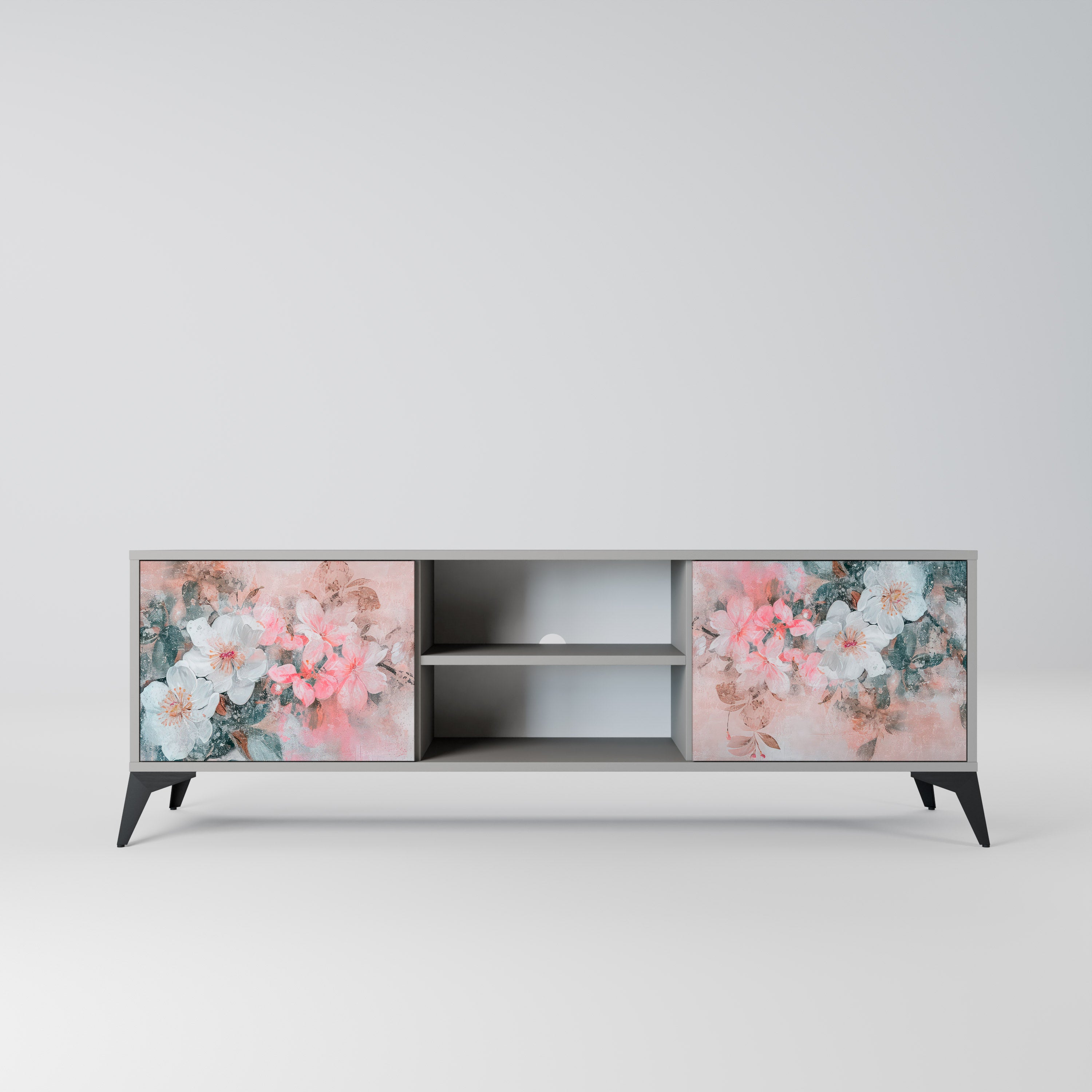 CHERRY BLOSSOM Szafka RTV 2-drzwiowa korpus Szary