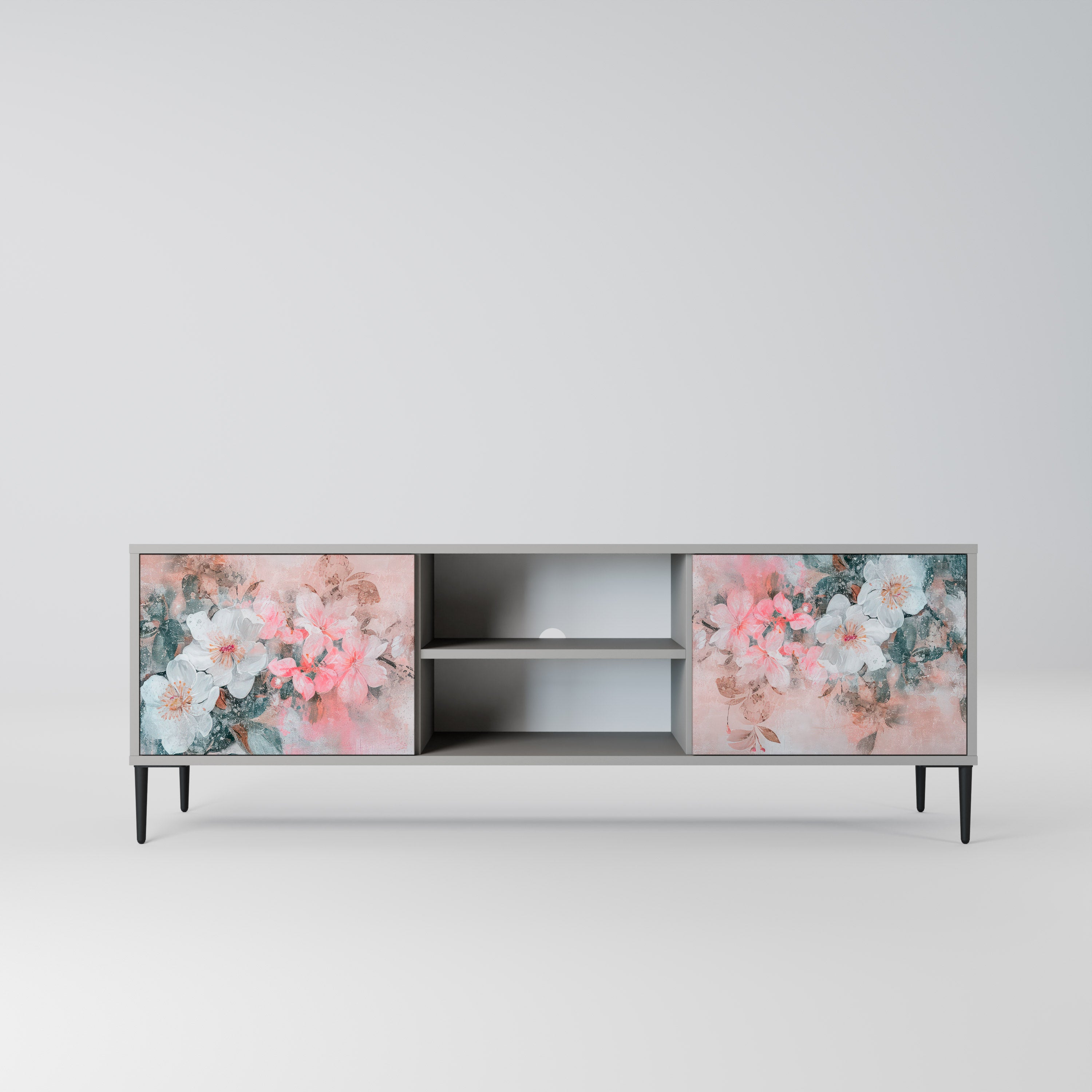 CHERRY BLOSSOM Szafka RTV 2-drzwiowa korpus Szary