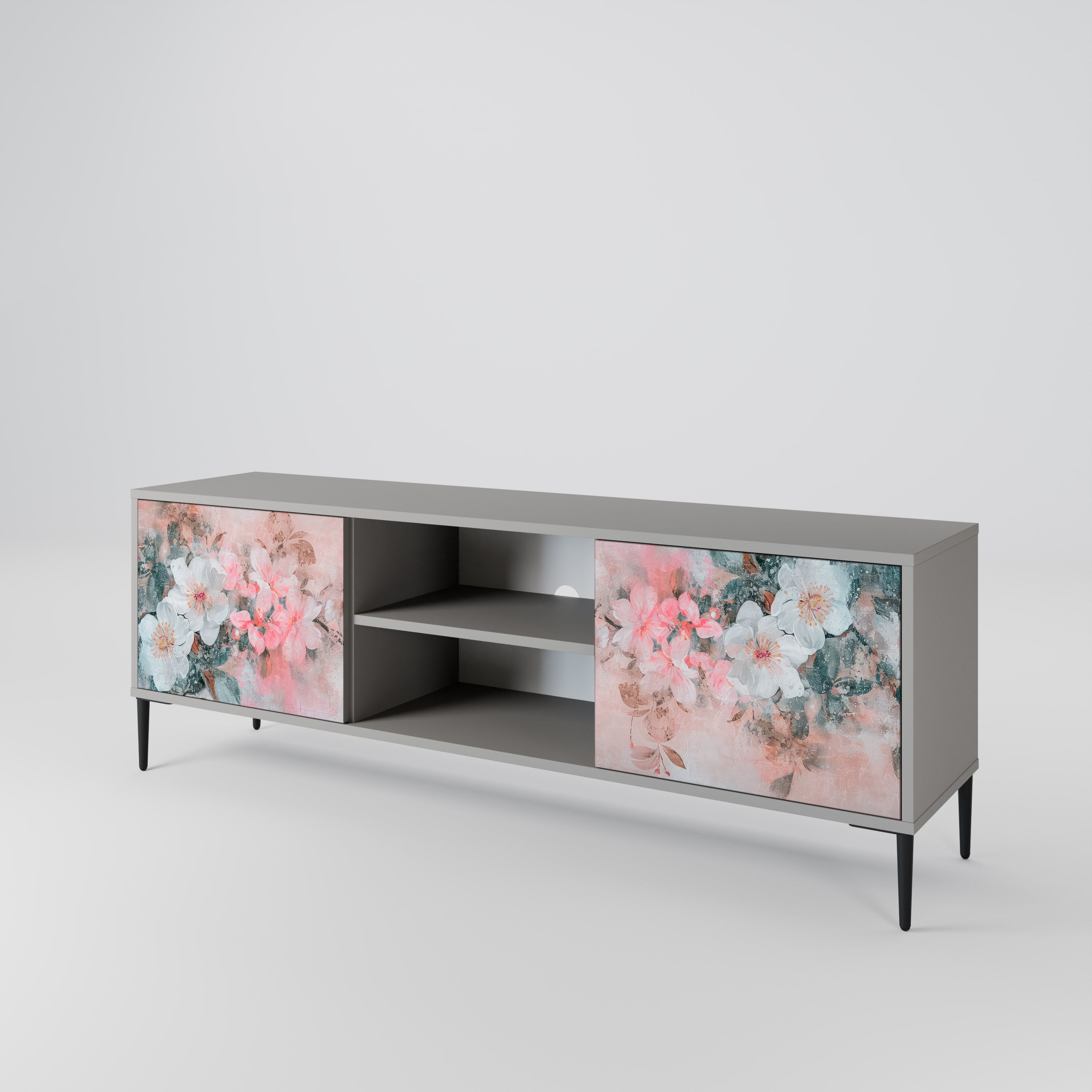 CHERRY BLOSSOM Szafka RTV 2-drzwiowa korpus Szary