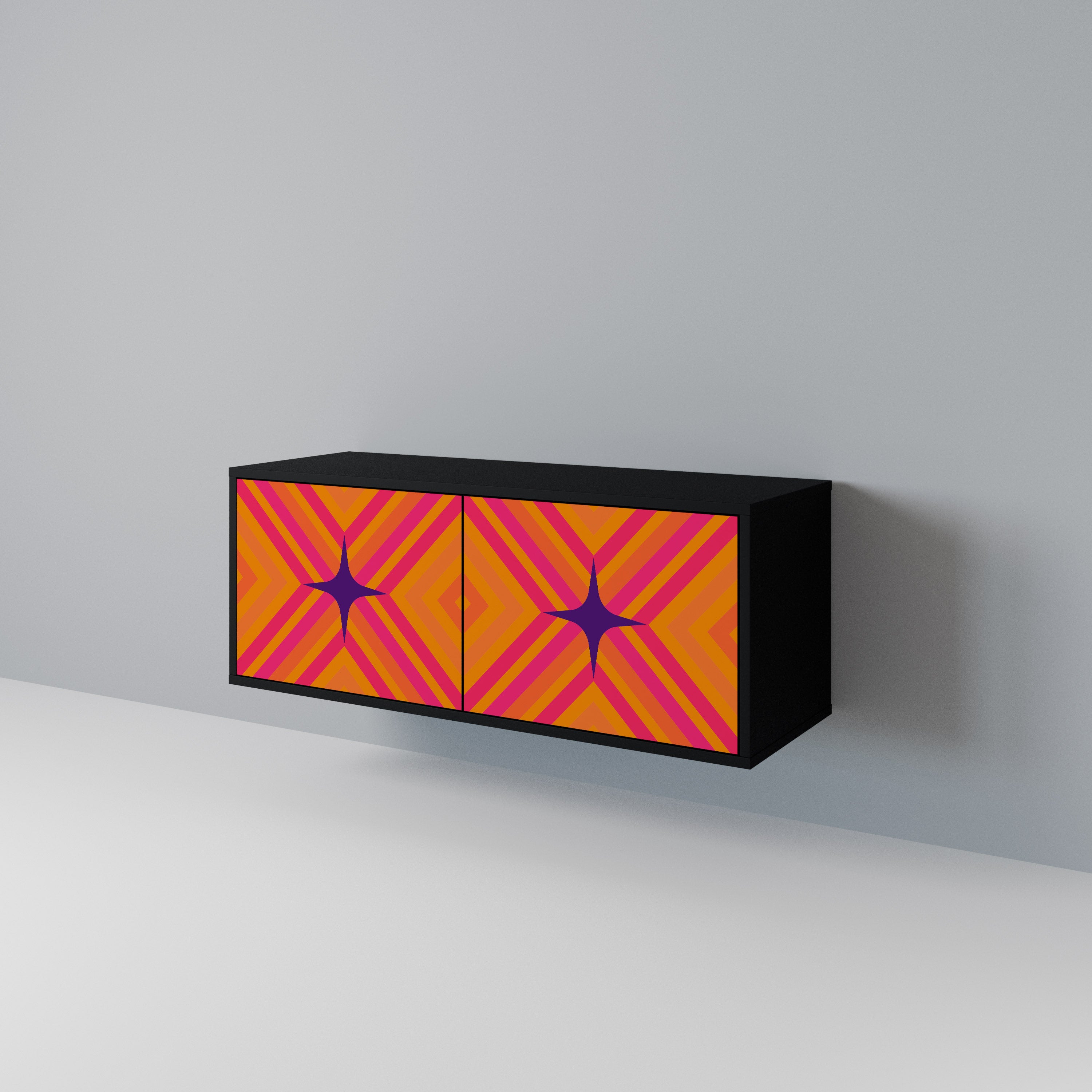 GEOMETRIC BRILLIANCE Kompaktowa szafka RTV 2-drzwiowa