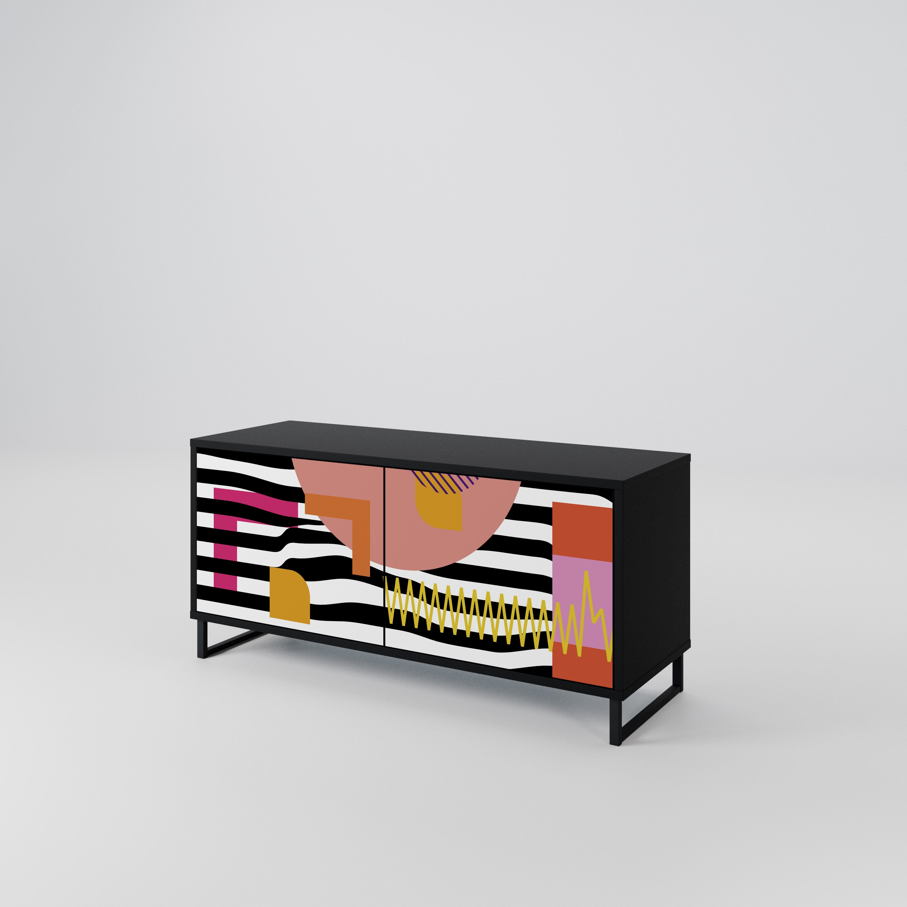 CHROMATIC ABSTRACT Kompaktowa szafka RTV 2-drzwiowa
