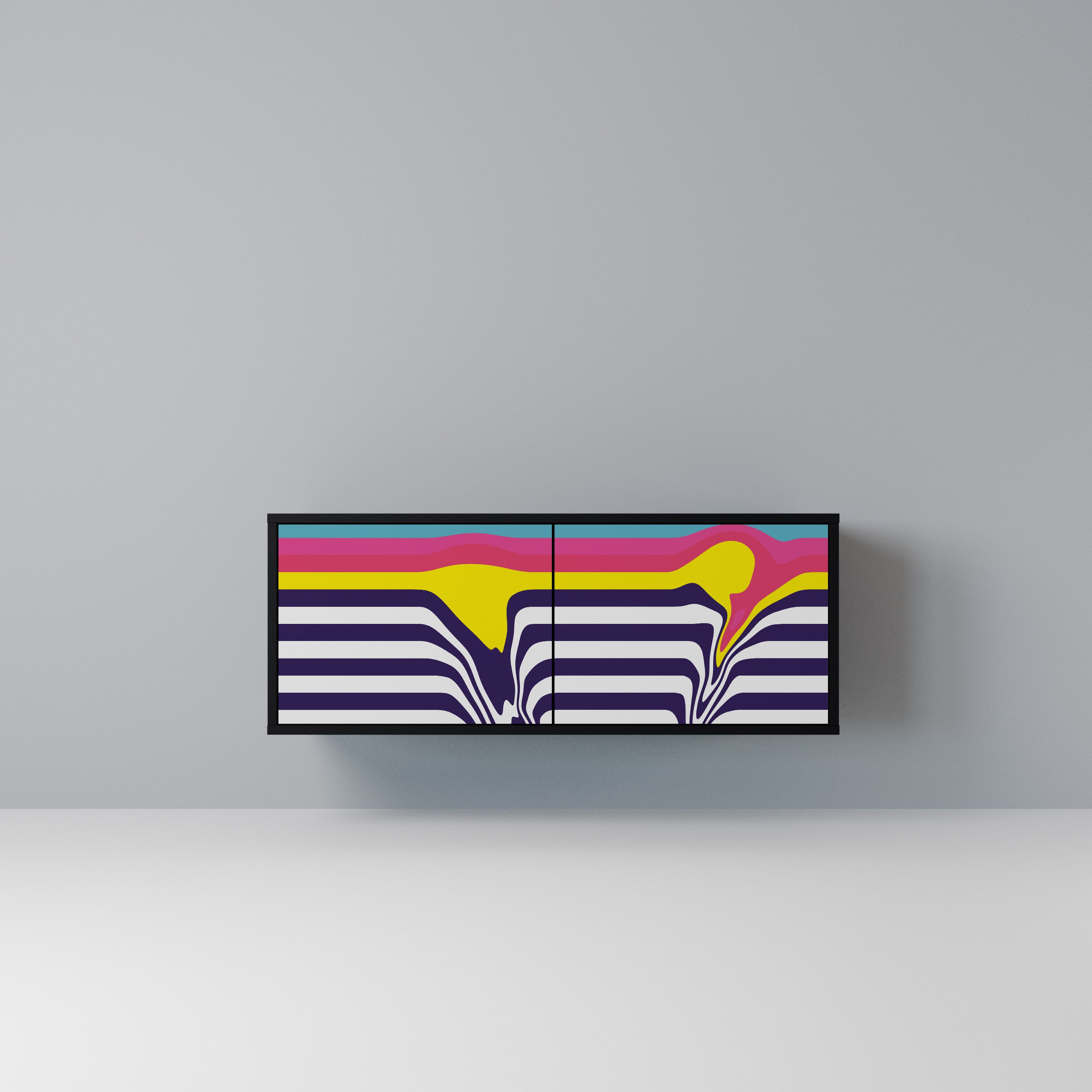 COLORFUL DIVERSION Kompaktowa szafka RTV 2-drzwiowa