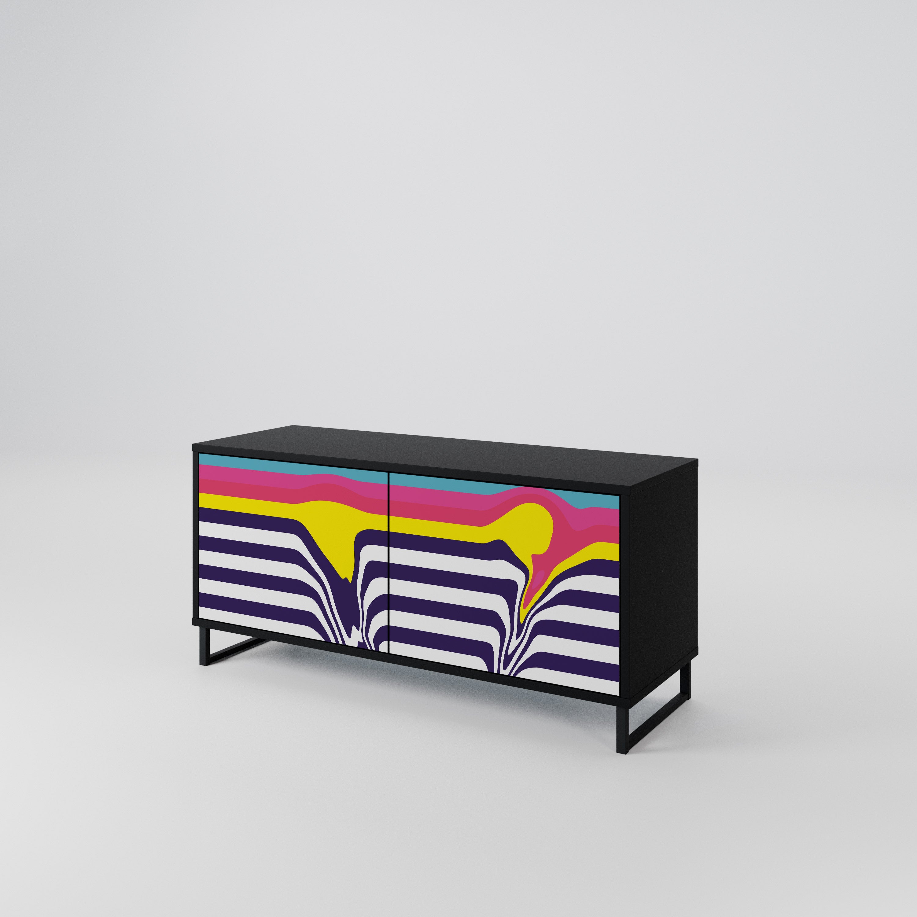 COLORFUL DIVERSION Kompaktowa szafka RTV 2-drzwiowa