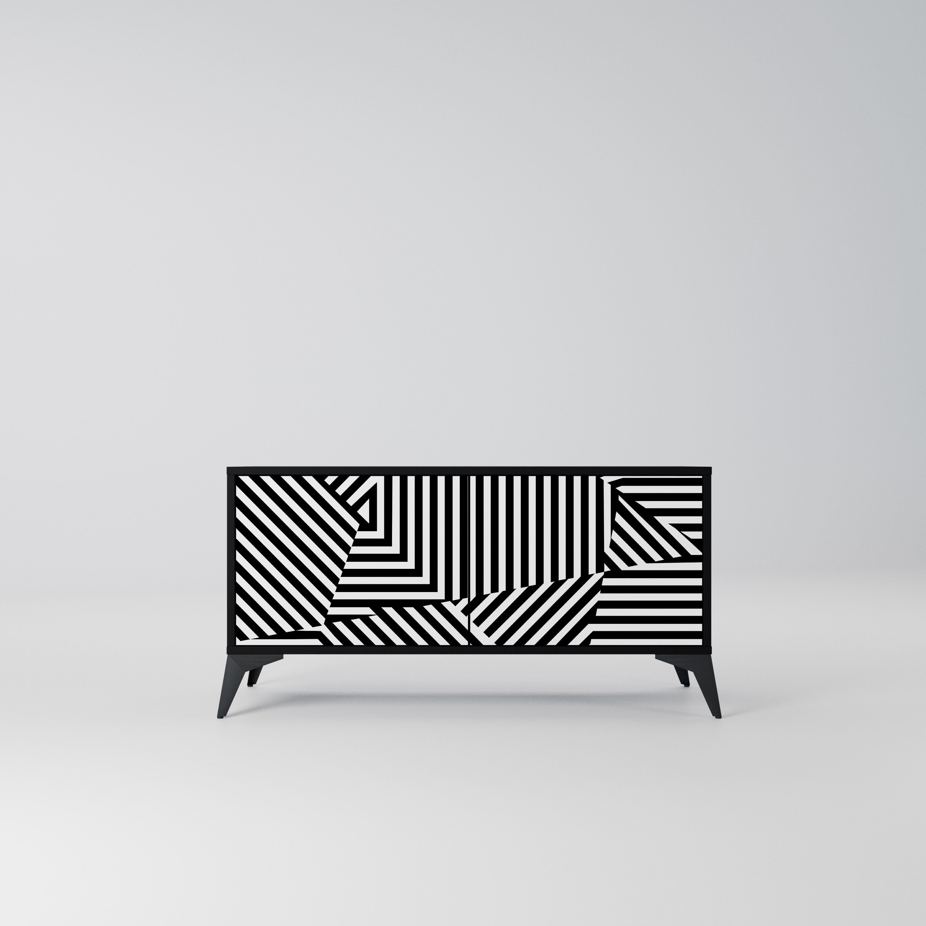 ILLUSIONARY LATTICE Kompaktowa szafka RTV 2-drzwiowa