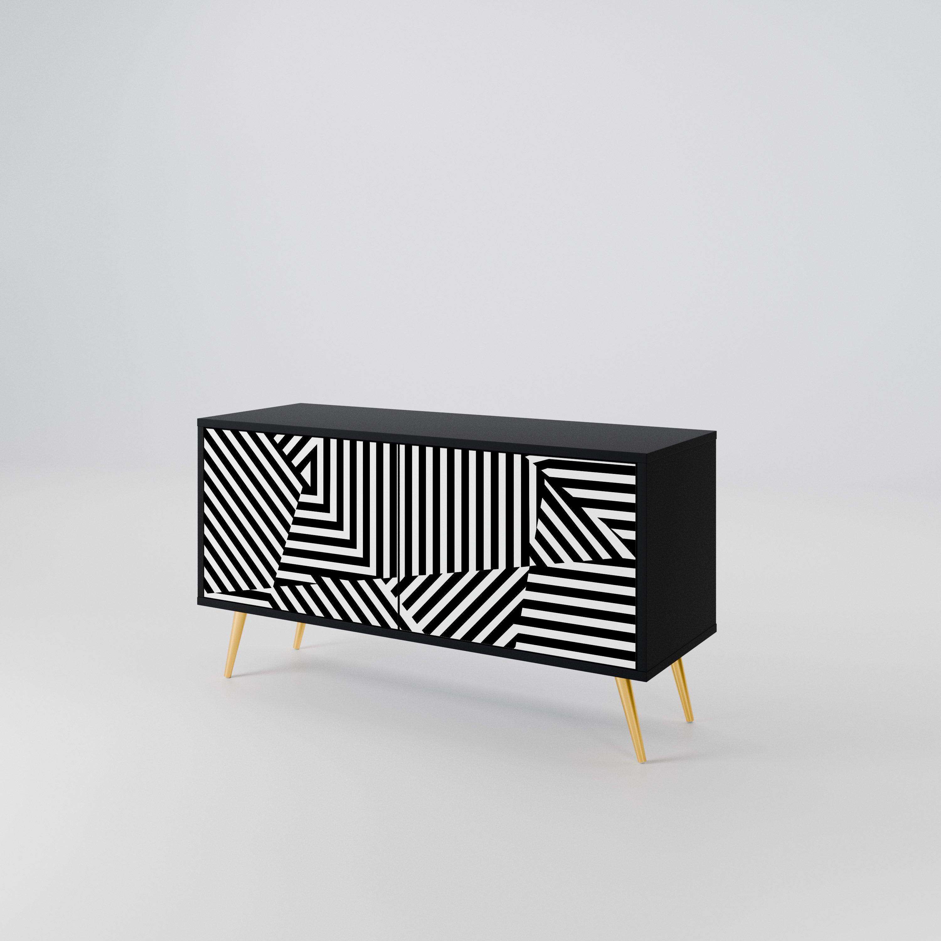 ILLUSIONARY LATTICE Kompaktowa szafka RTV 2-drzwiowa