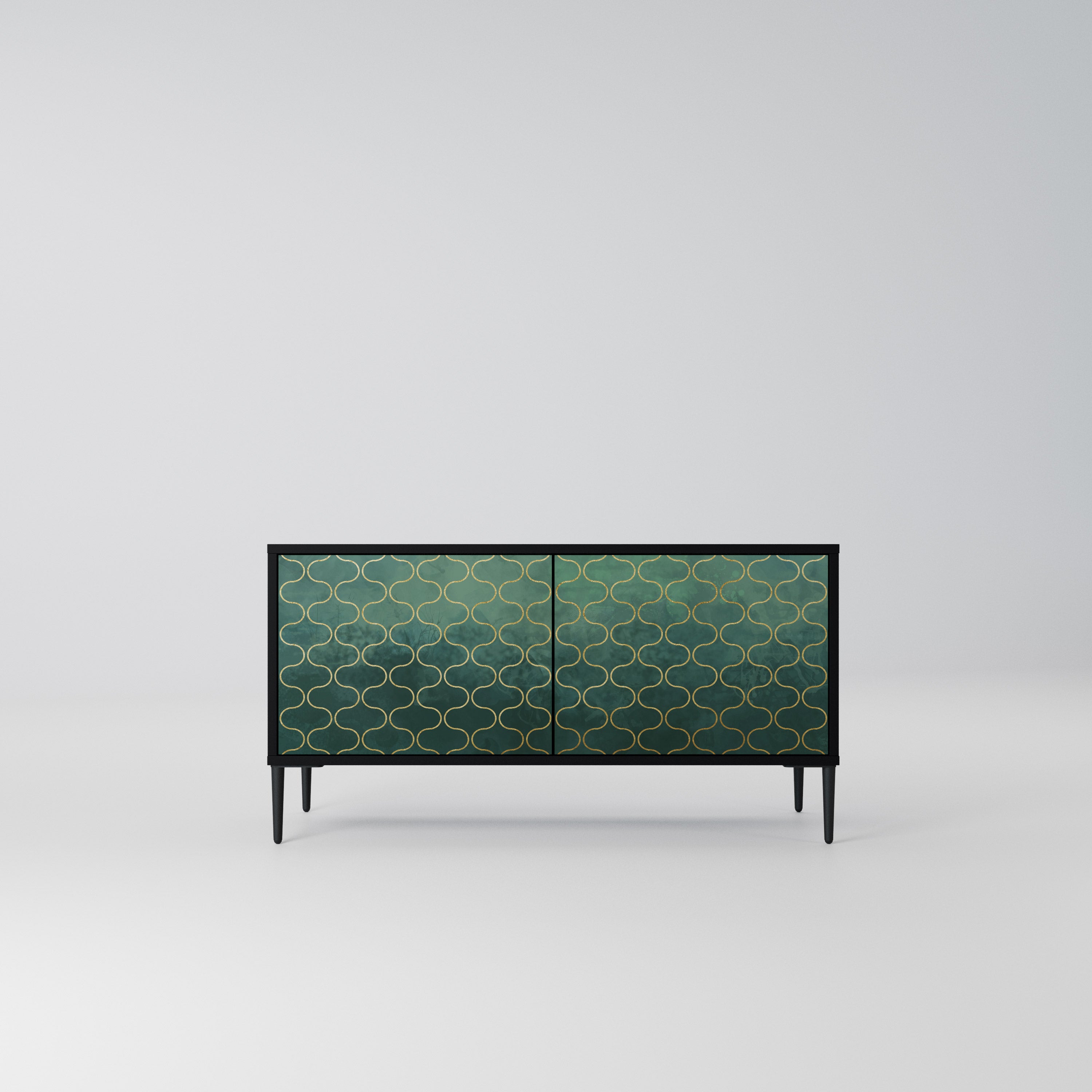 TESSELATED GREENERY Kompaktowa szafka RTV 2-drzwiowa
