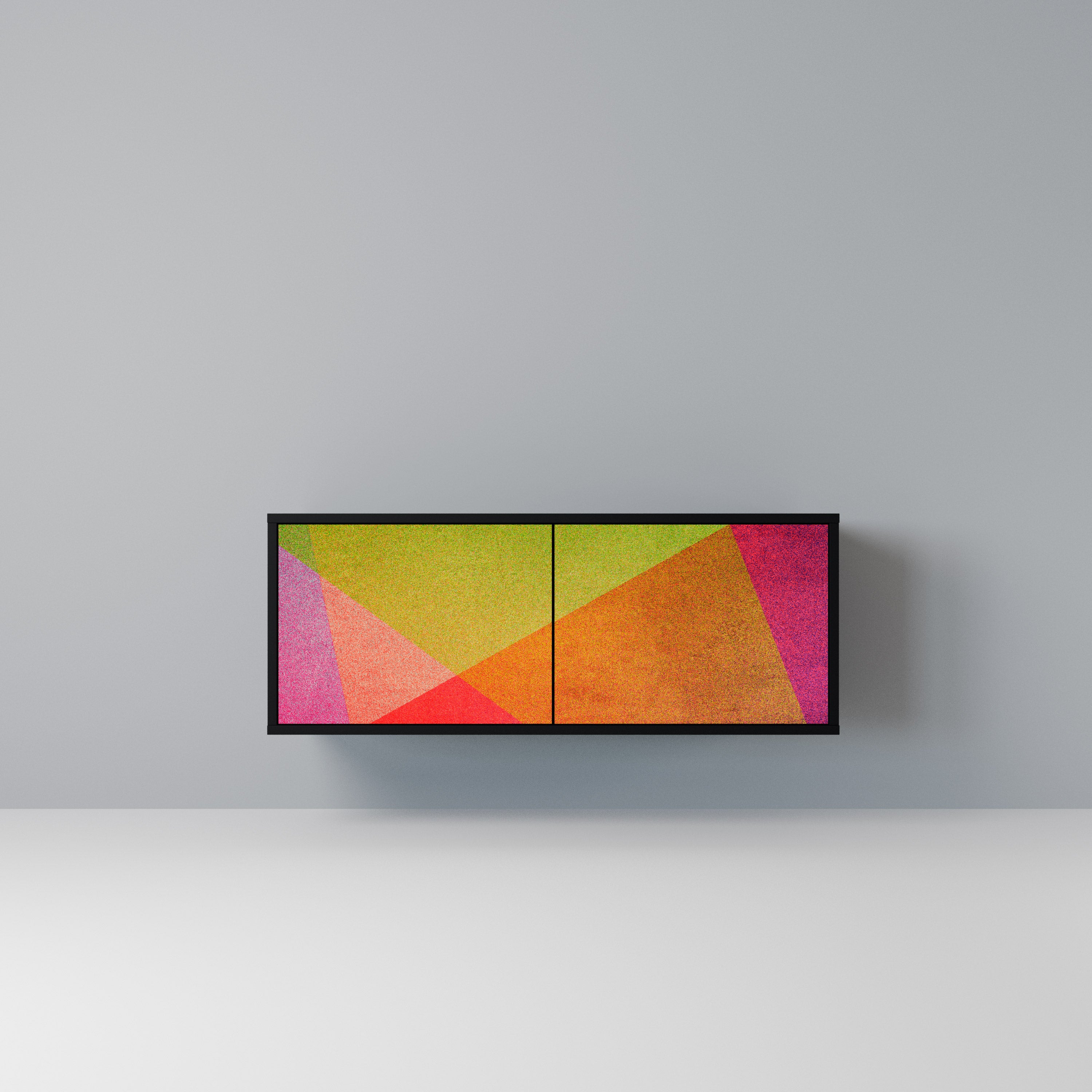 VIVID GEOMETRY Kompaktowa szafka RTV 2-drzwiowa