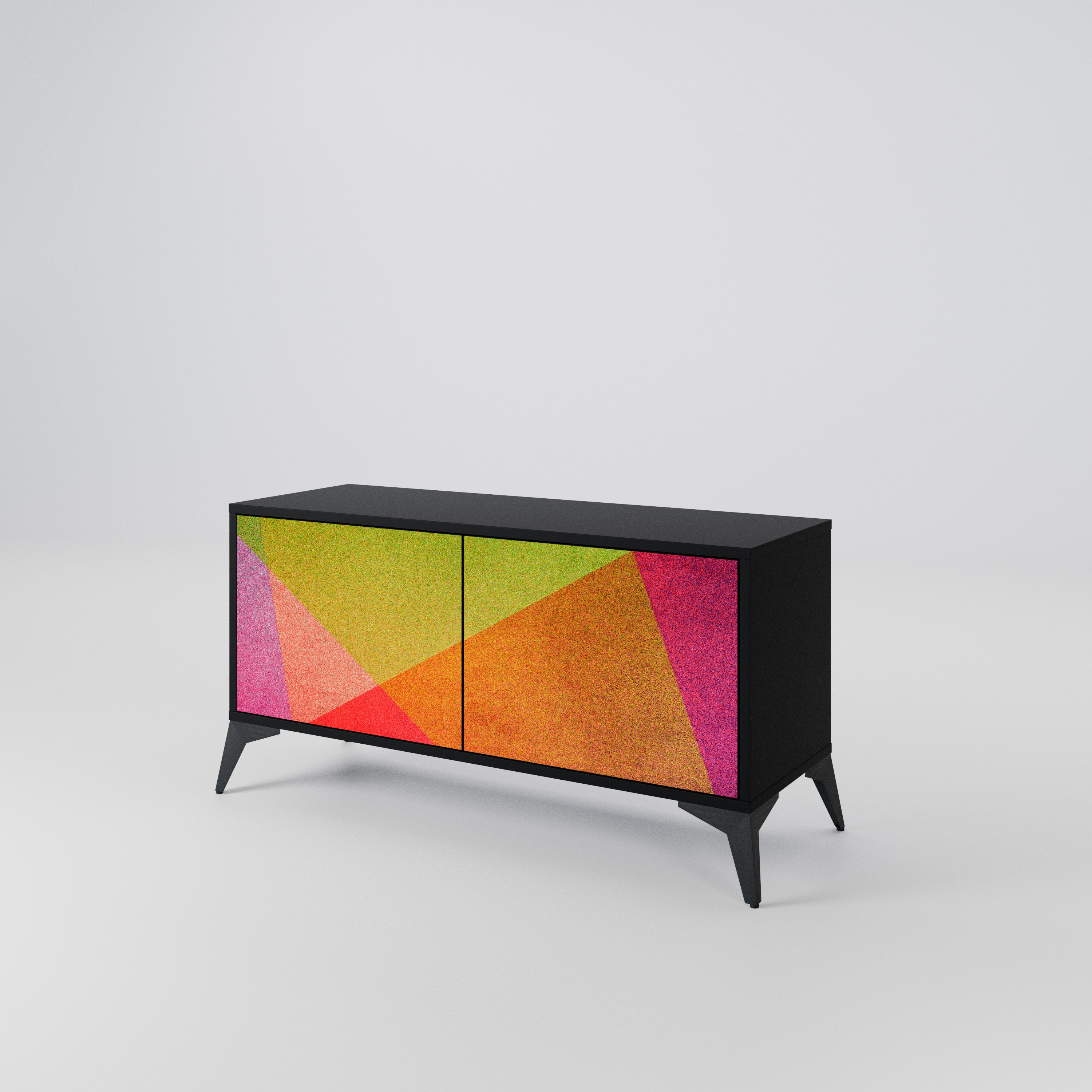 VIVID GEOMETRY Kompaktowa szafka RTV 2-drzwiowa