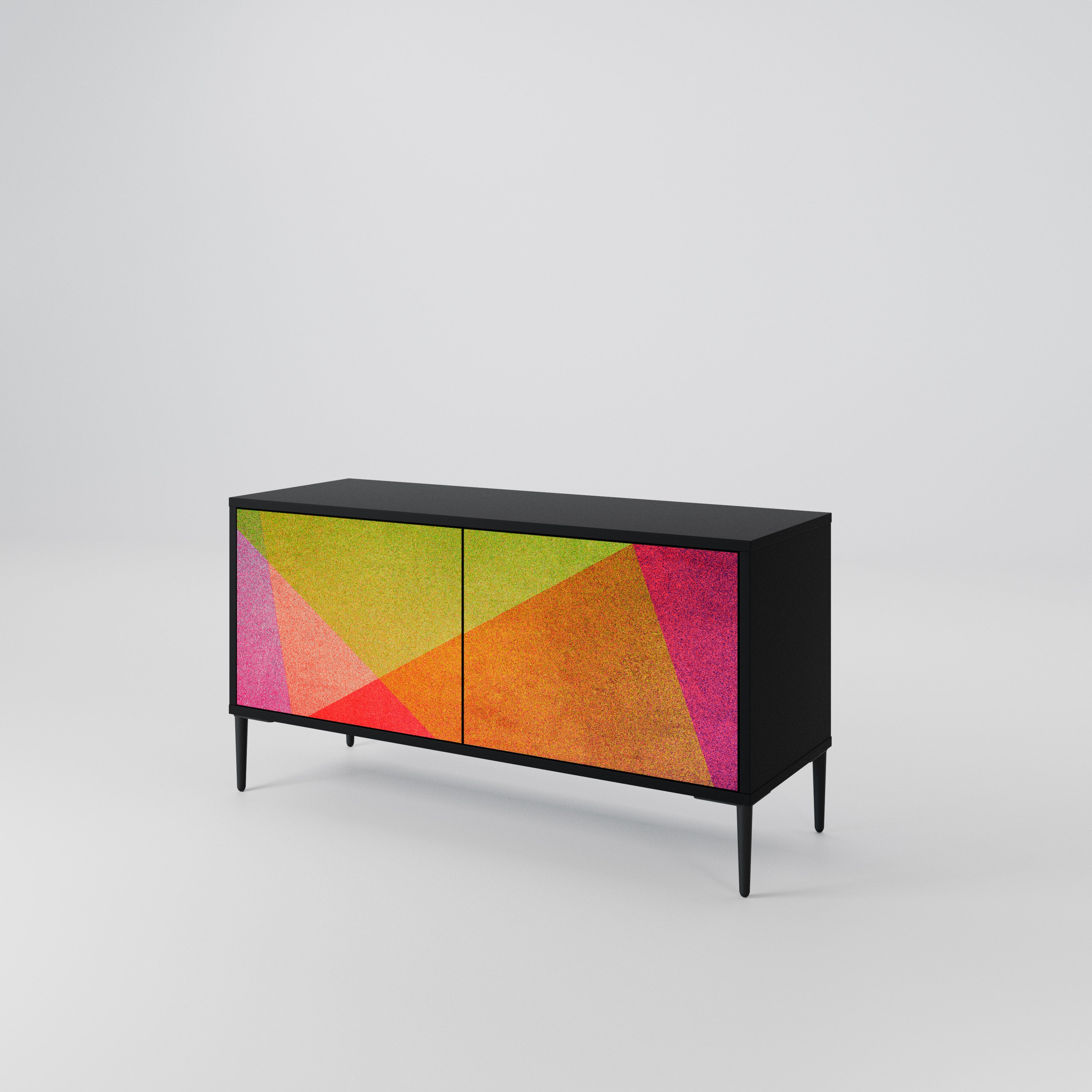 VIVID GEOMETRY Kompaktowa szafka RTV 2-drzwiowa