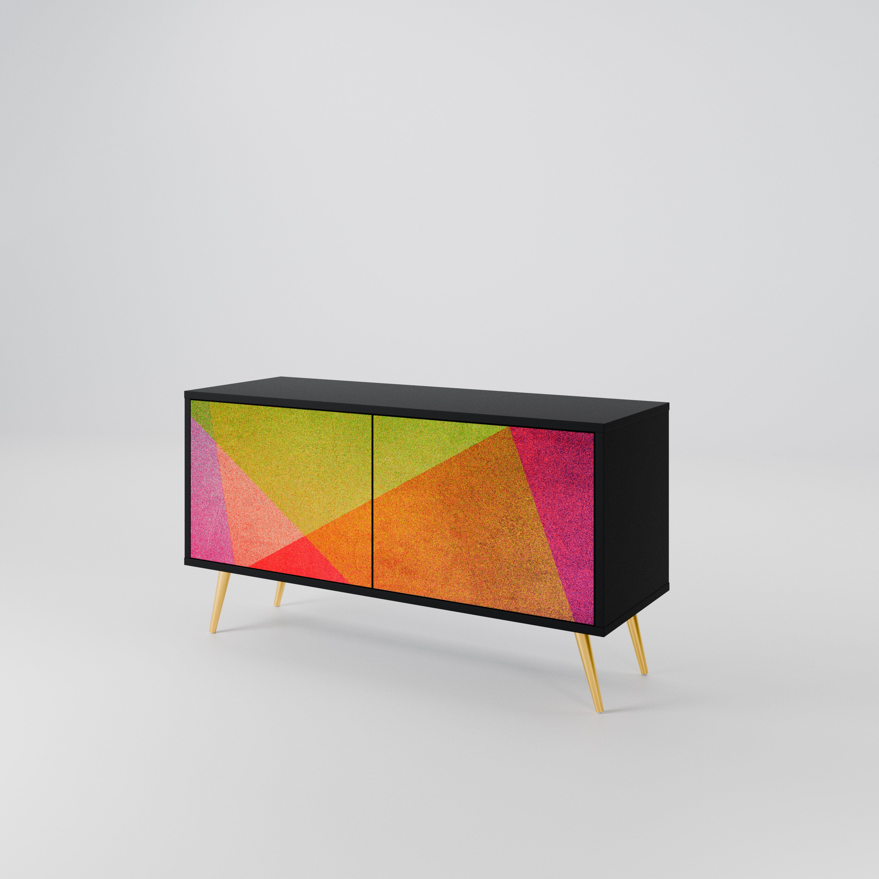 VIVID GEOMETRY Kompaktowa szafka RTV 2-drzwiowa