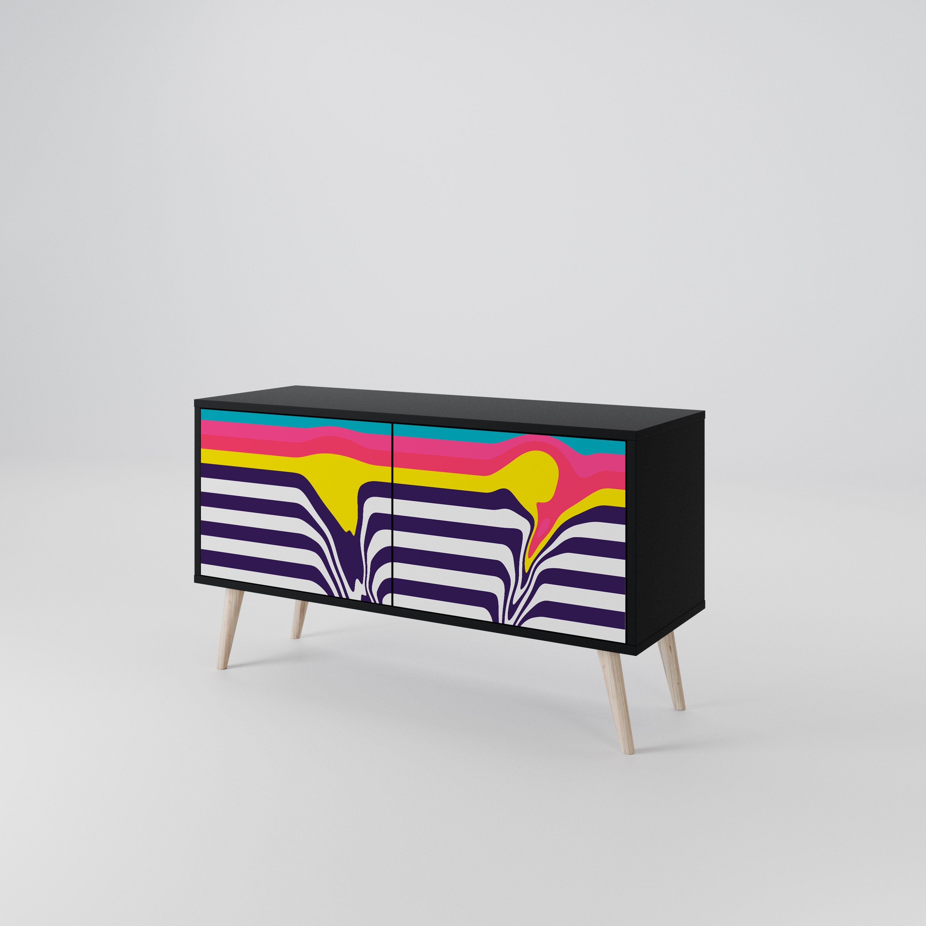 TONE COLLAPSE Kompaktowa szafka RTV 2-drzwiowa