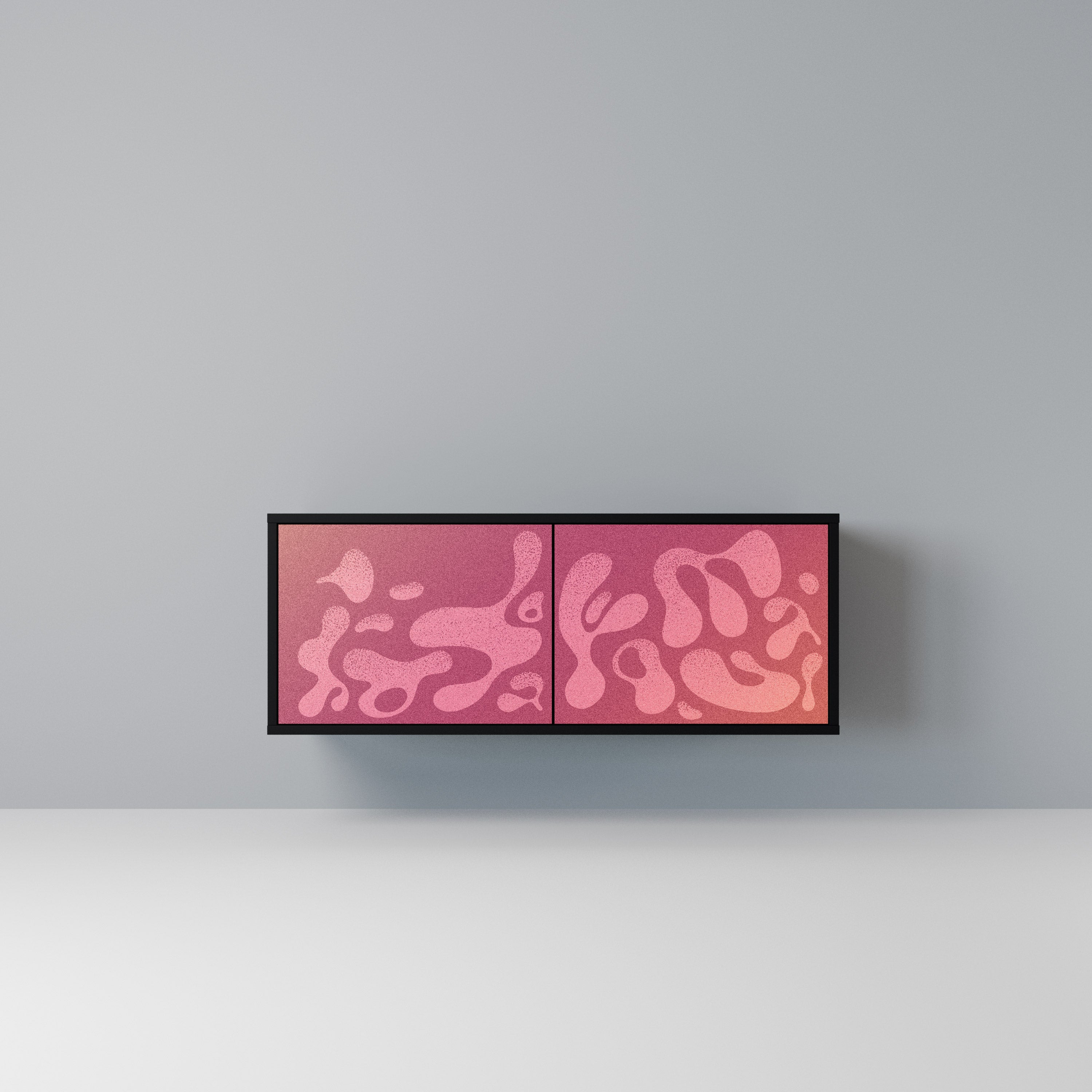 IRREGULAR PINK Kompaktowa szafka RTV 2-drzwiowa