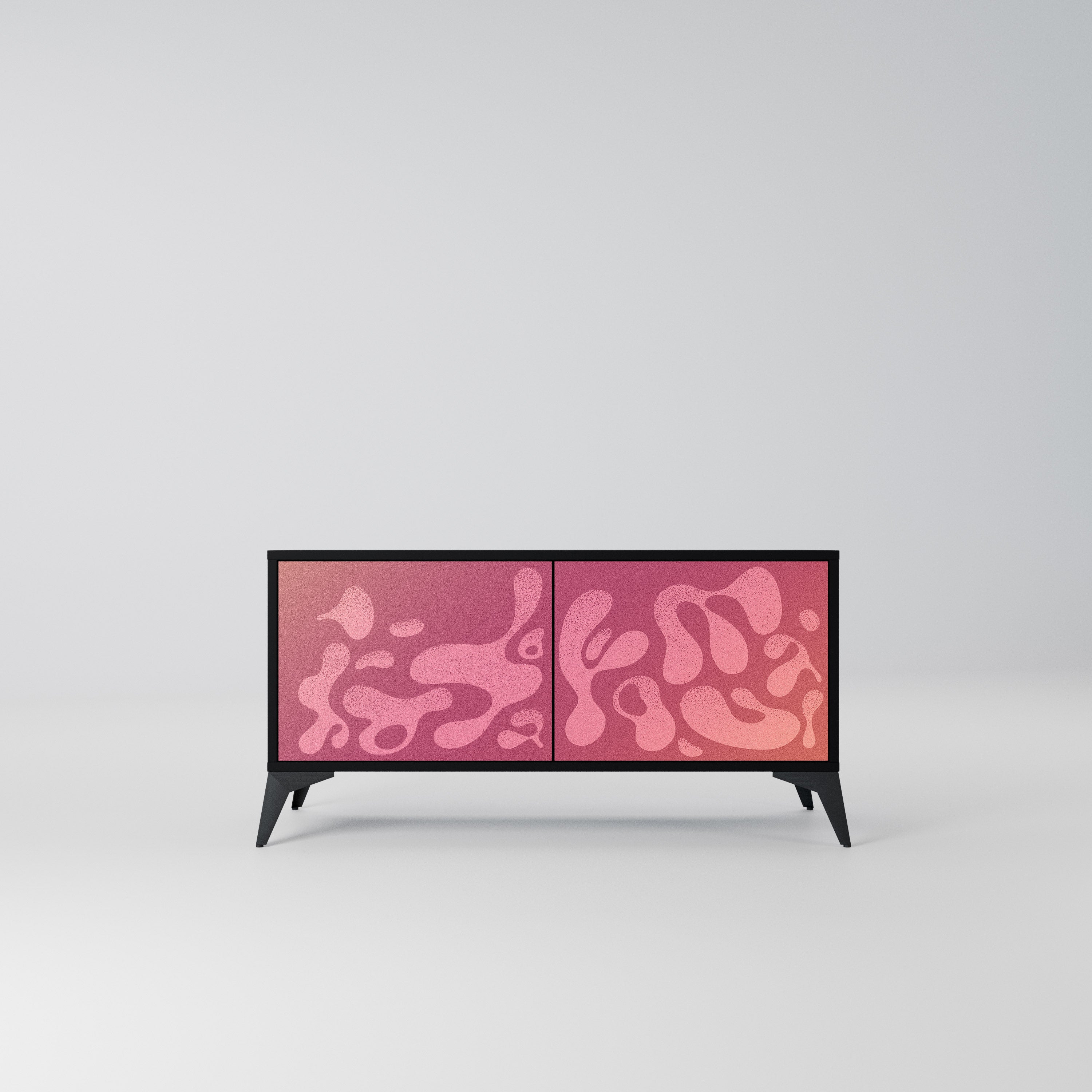 IRREGULAR PINK Kompaktowa szafka RTV 2-drzwiowa