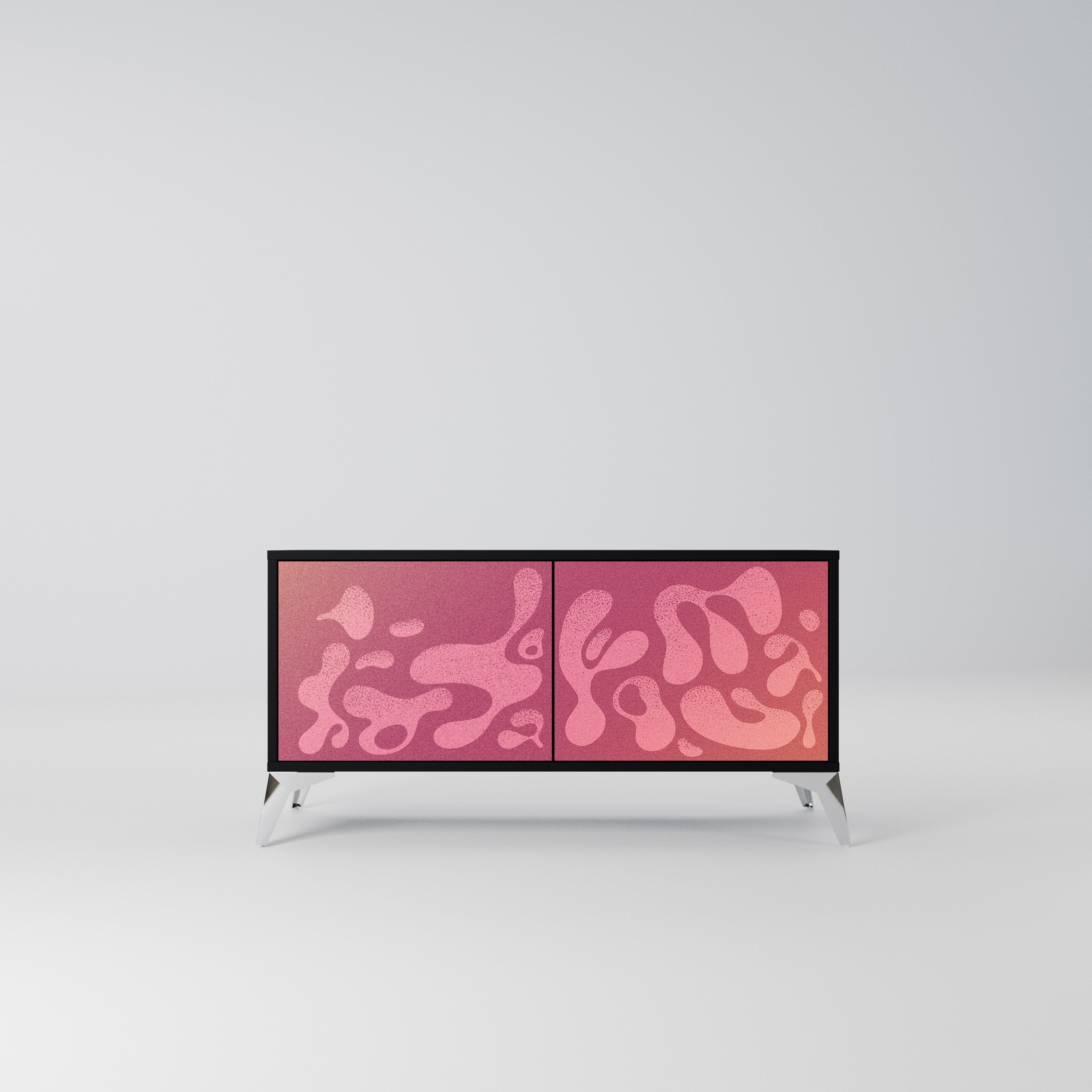 IRREGULAR PINK Kompaktowa szafka RTV 2-drzwiowa