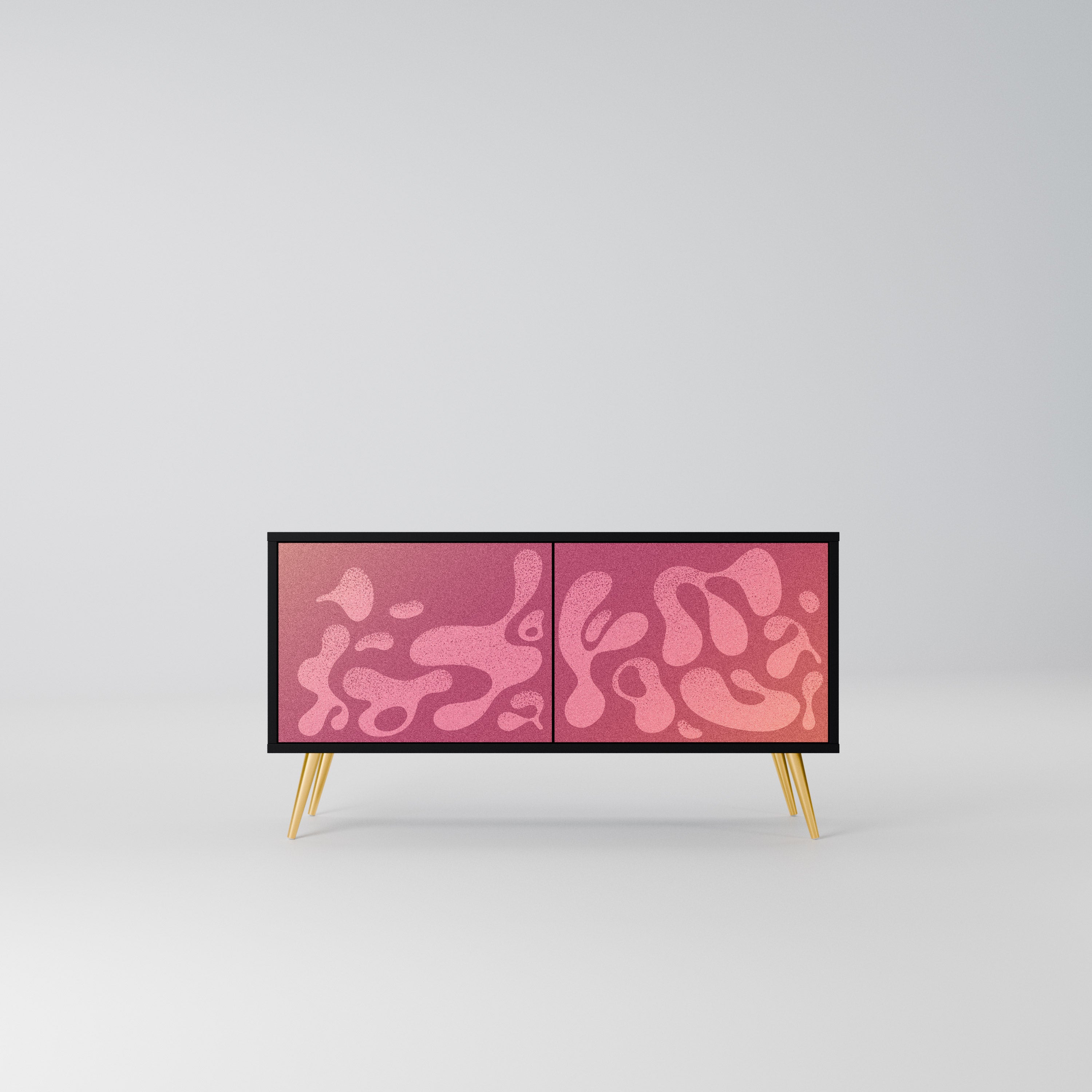 IRREGULAR PINK Kompaktowa szafka RTV 2-drzwiowa