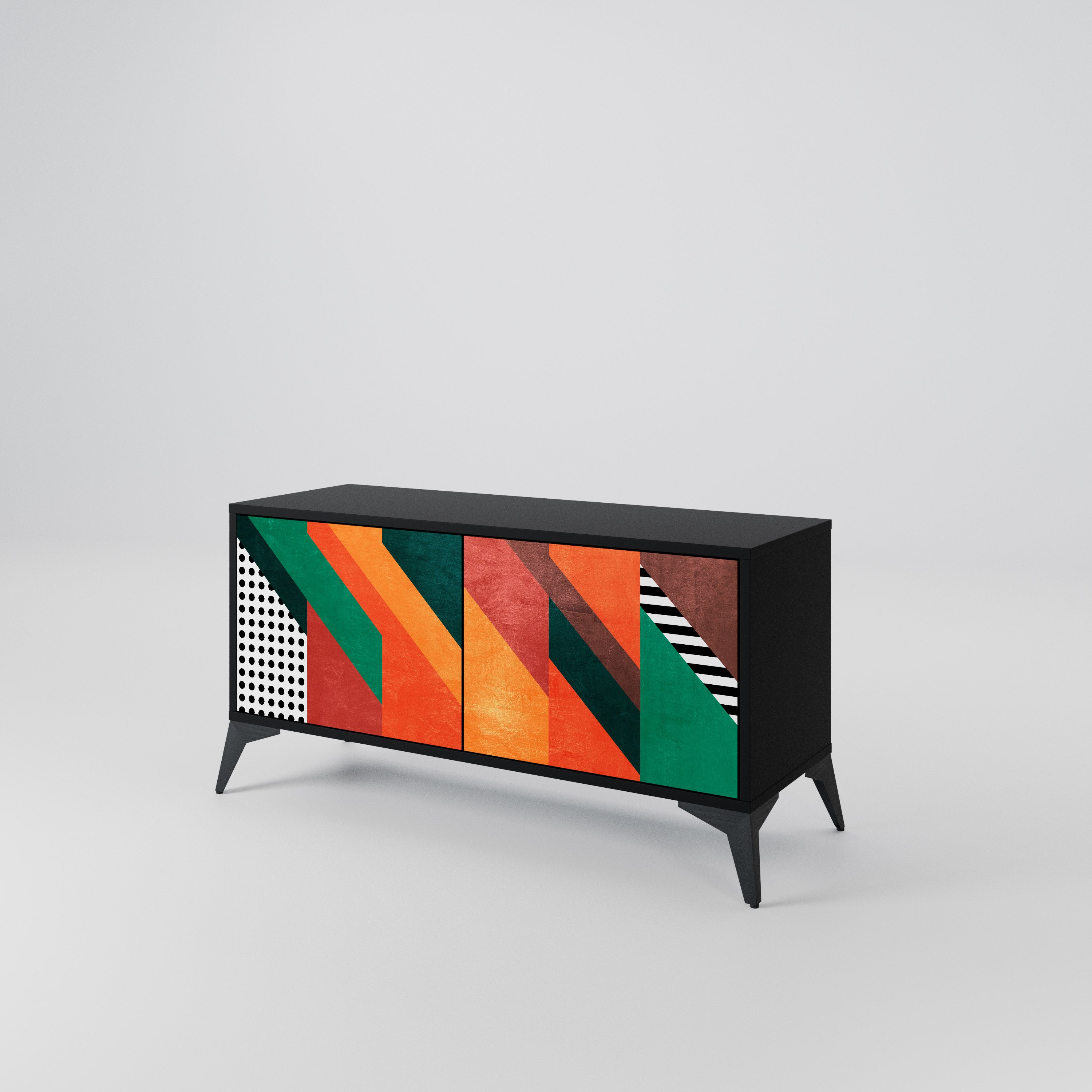 MAKESHIFT ARTISTRY Kompaktowa szafka RTV 2-drzwiowa