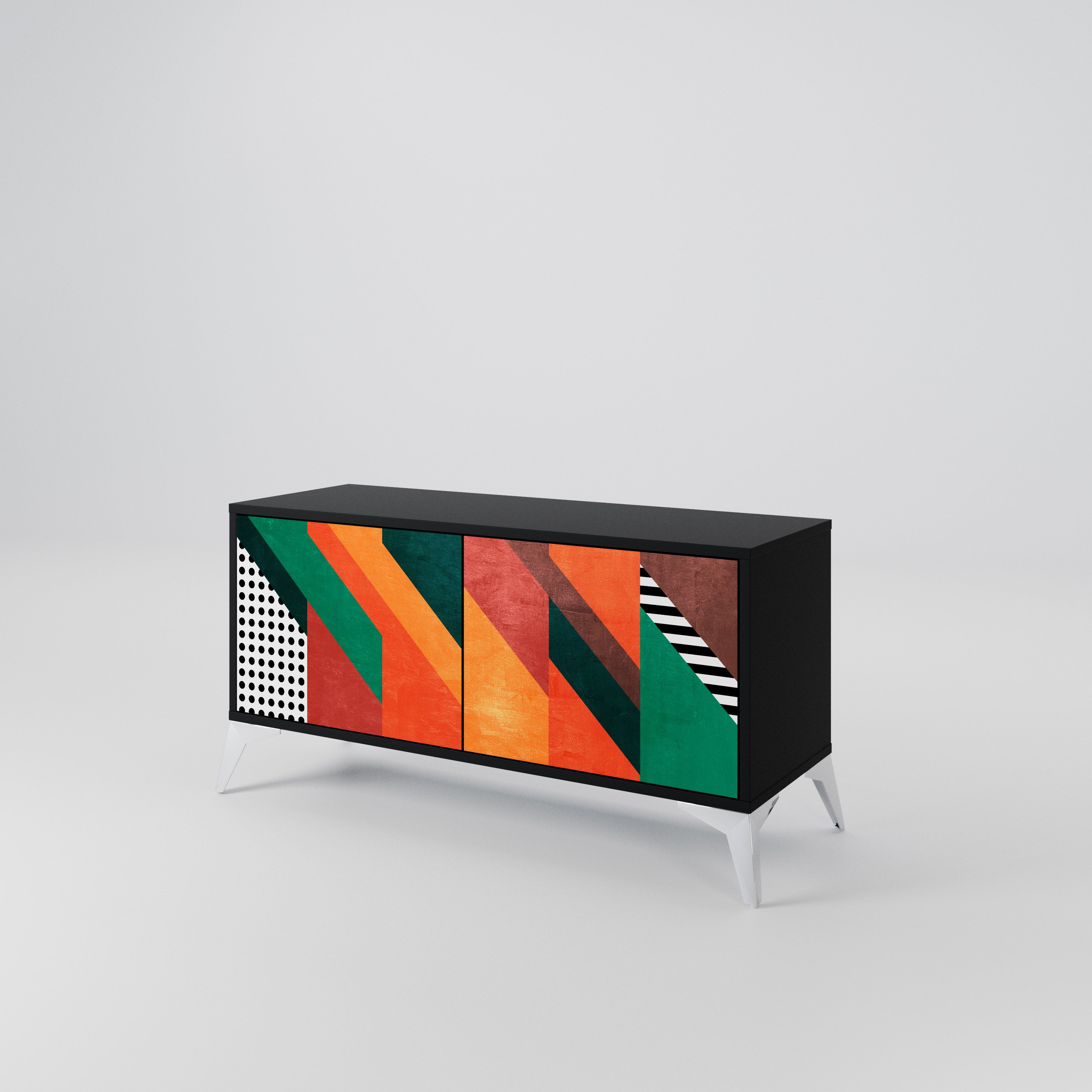 MAKESHIFT ARTISTRY Kompaktowa szafka RTV 2-drzwiowa