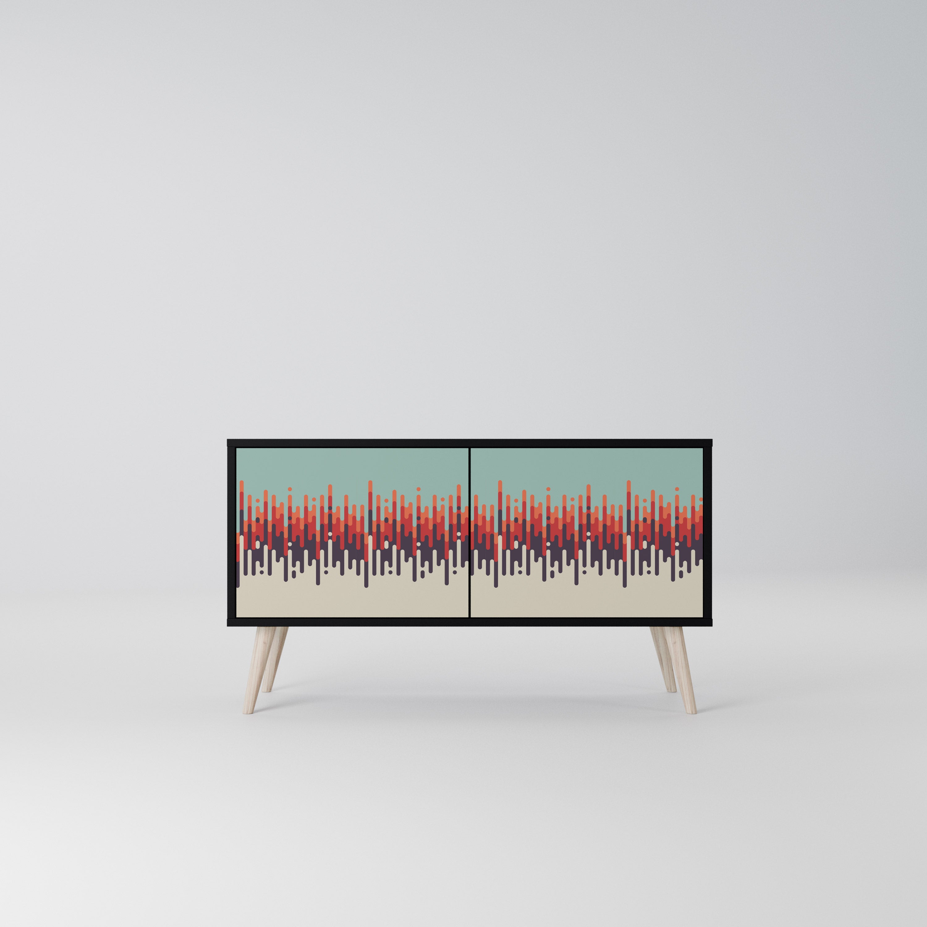 CHROMA CONTOURS Kompaktowa szafka RTV 2-drzwiowa