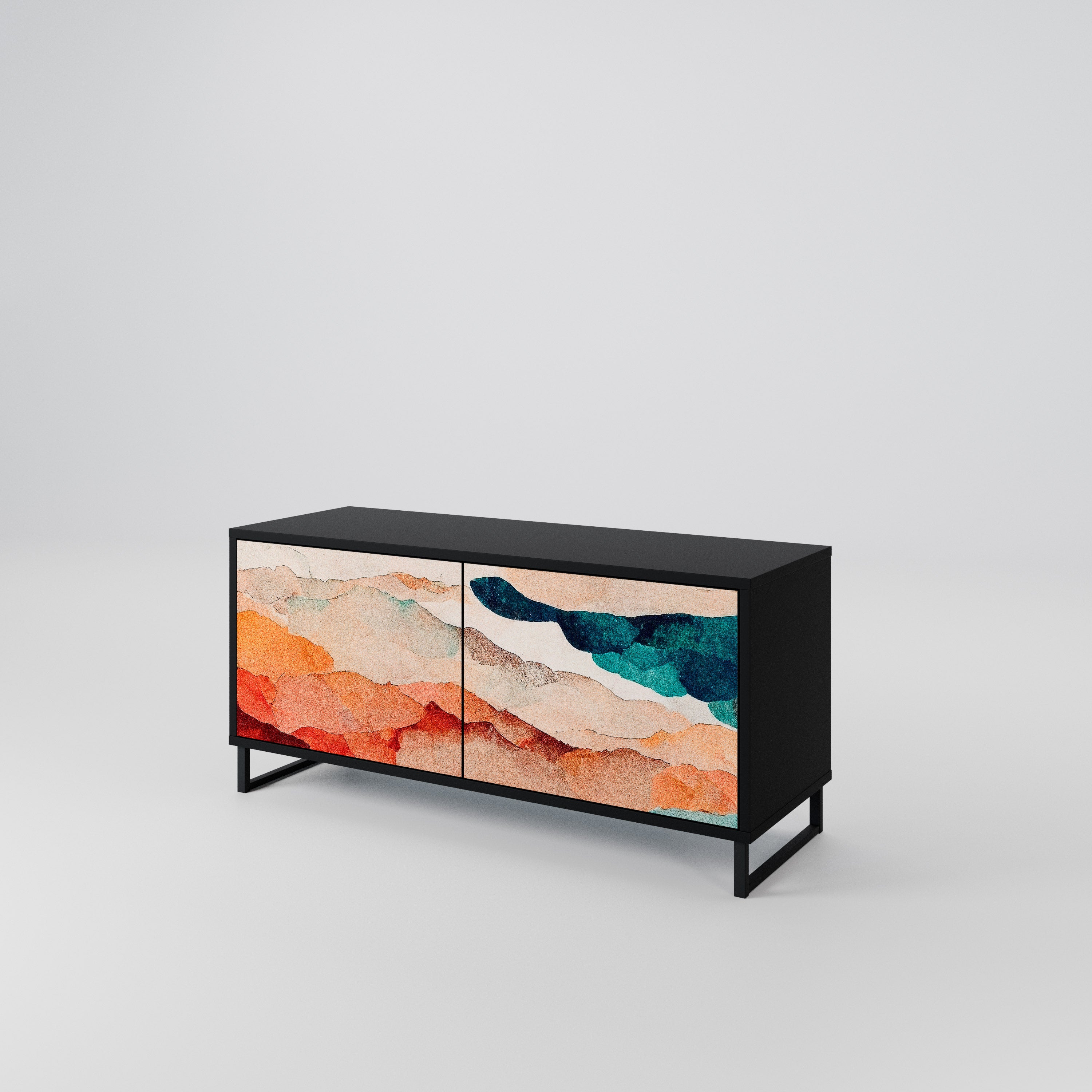 ABSTRACT LANDSCAPE Kompaktowa szafka RTV 2-drzwiowa
