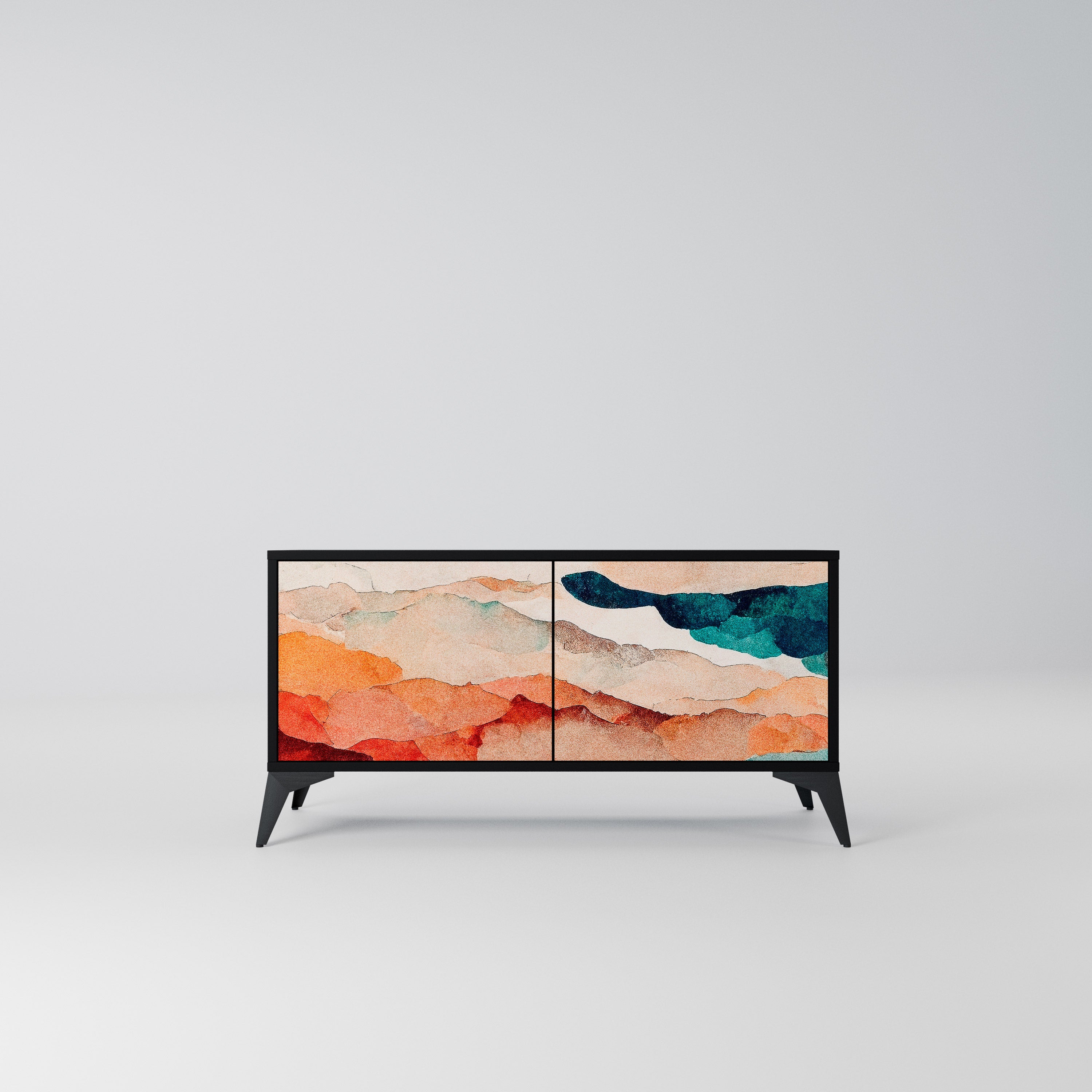 ABSTRACT LANDSCAPE Kompaktowa szafka RTV 2-drzwiowa
